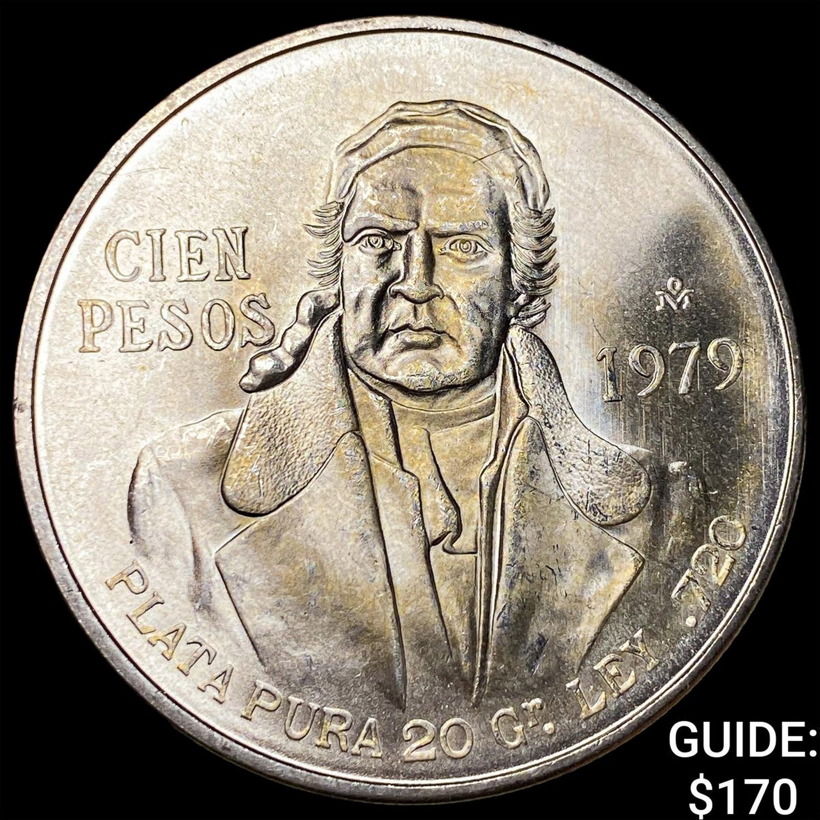 1979Mo Mexico Silver 100 Pesos .643oz ASW: 1979Mo Mexico Silver 100 Pesos .643oz ASW