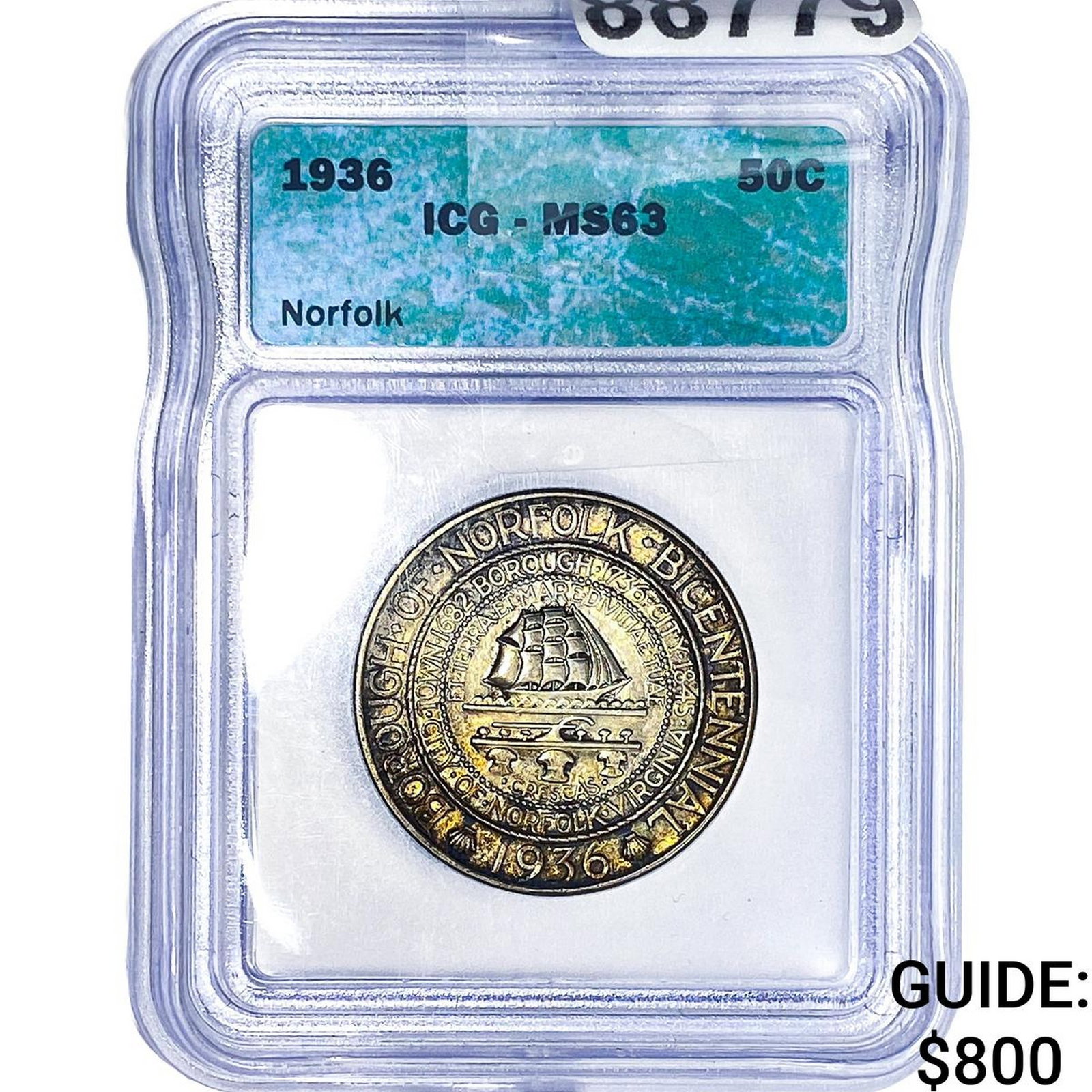 1936 Norfolk Half Dollar ICG MS63 (1 of 2)