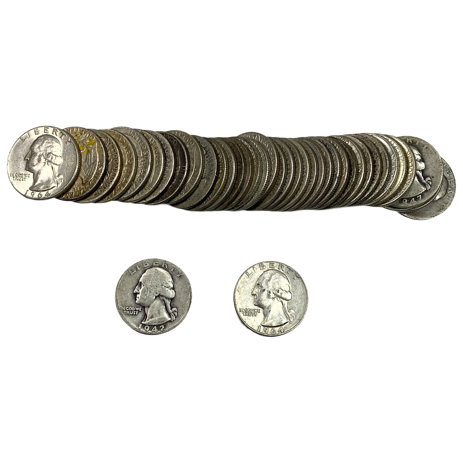 [40 Coins] Mixed Dates Washington Silver Quarter: [40 Coins] Mixed Dates Washington Silver Quarter