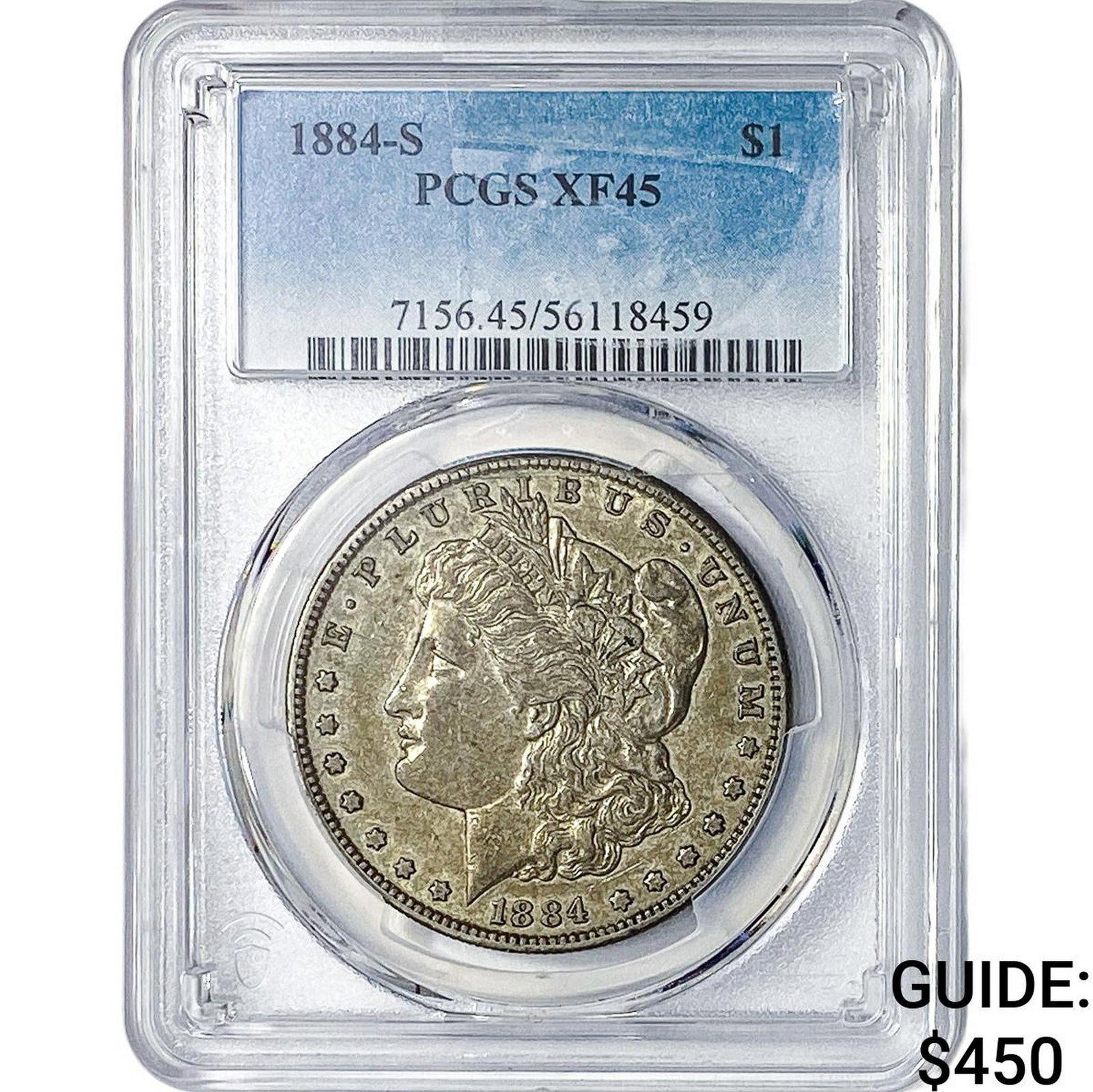 1884-S Morgan Silver Dollar PCGS XF45 (1 of 2)