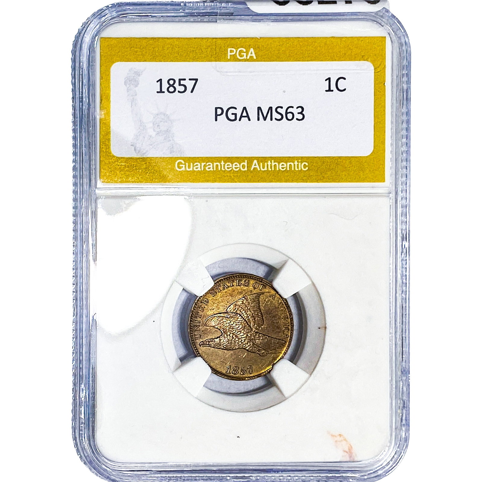1857 Flying Eagle Cent PGA MS63: 1857 Flying Eagle Cent PGA MS63