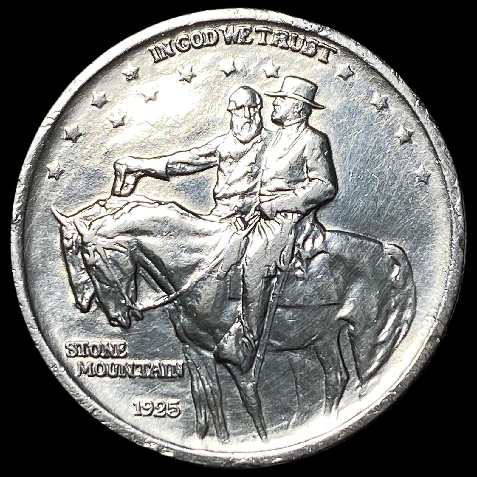 1925 Silver Stone Mountain Half Dollar GEM BU (1 of 2)