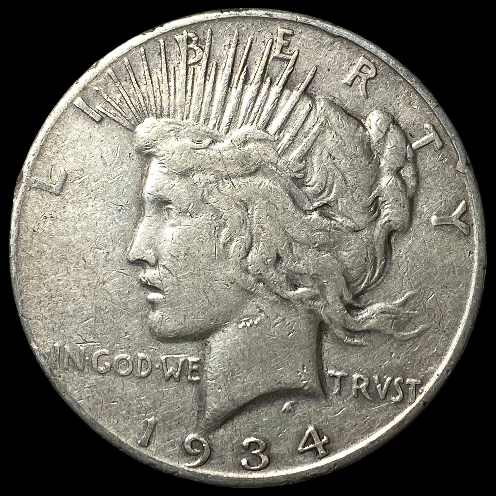 1934 Silver Peace Dollar LIGHTLY CIRCULATED: 1934 Silver Peace Dollar LIGHTLY CIRCULATED