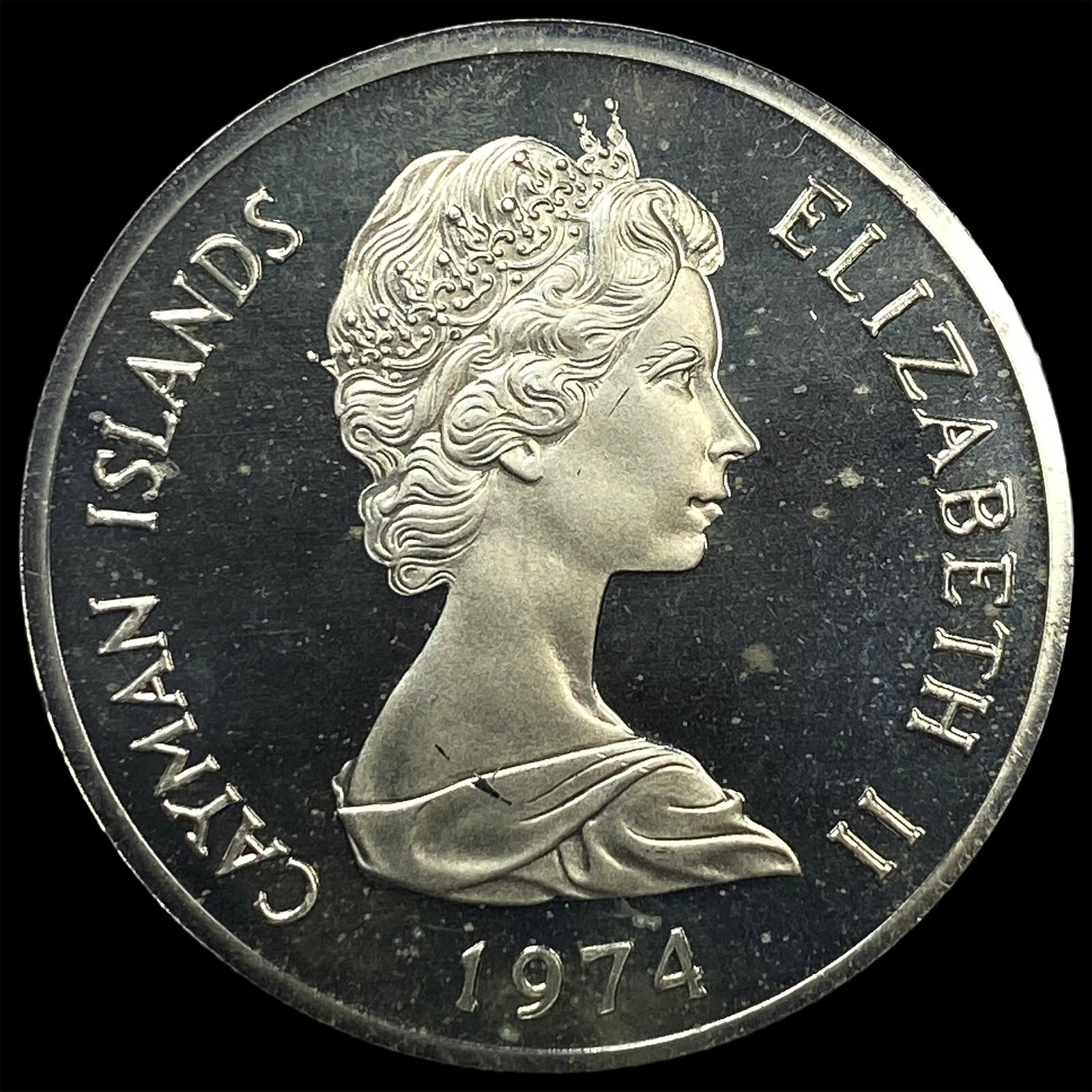 1974 Cayman Islands Silver 1 Dollar GEM PROOF (1 of 2)