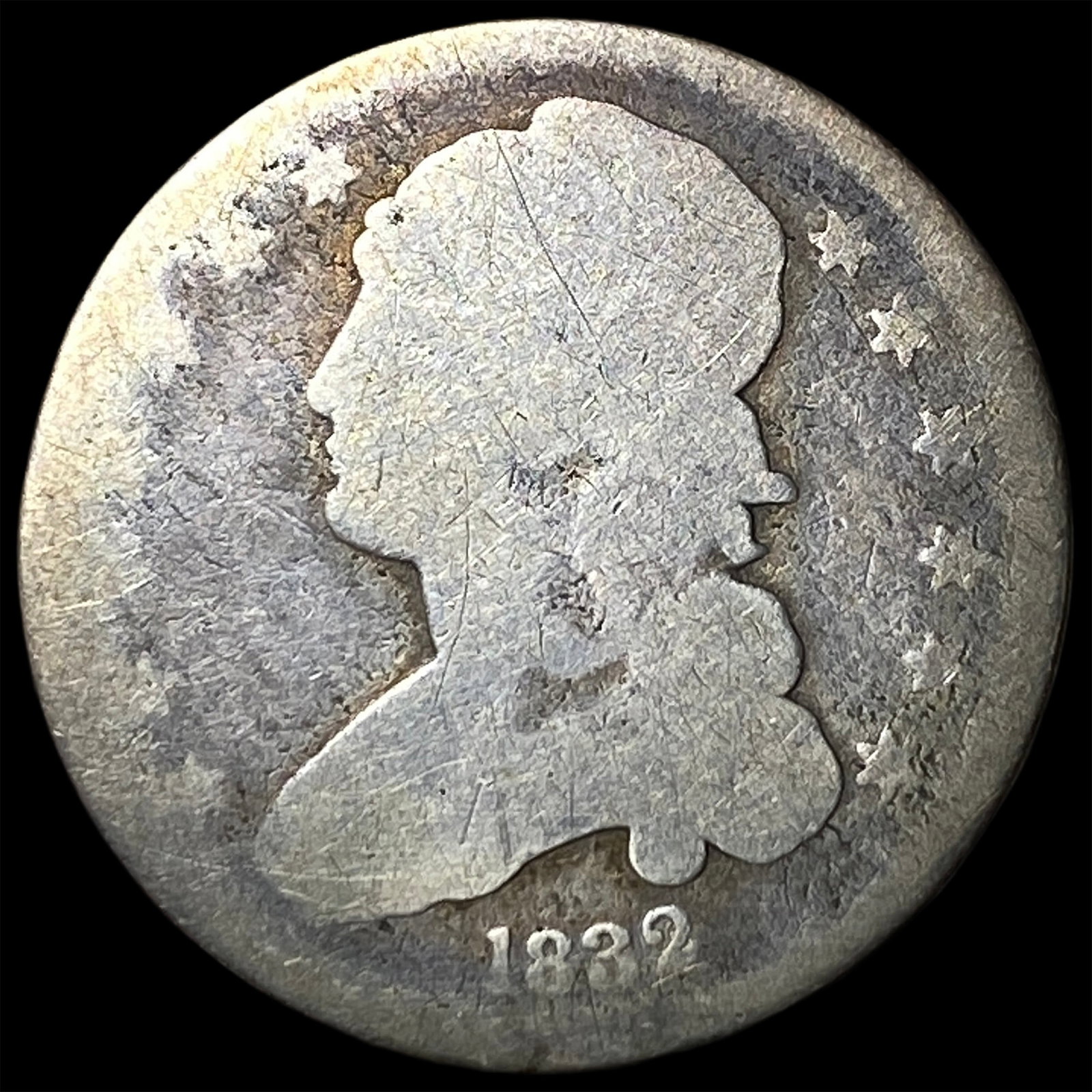 1832 Capped Bust Silver Quarter NICELY CIRCULATED: 1832 Capped Bust Silver Quarter NICELY CIRCULATED