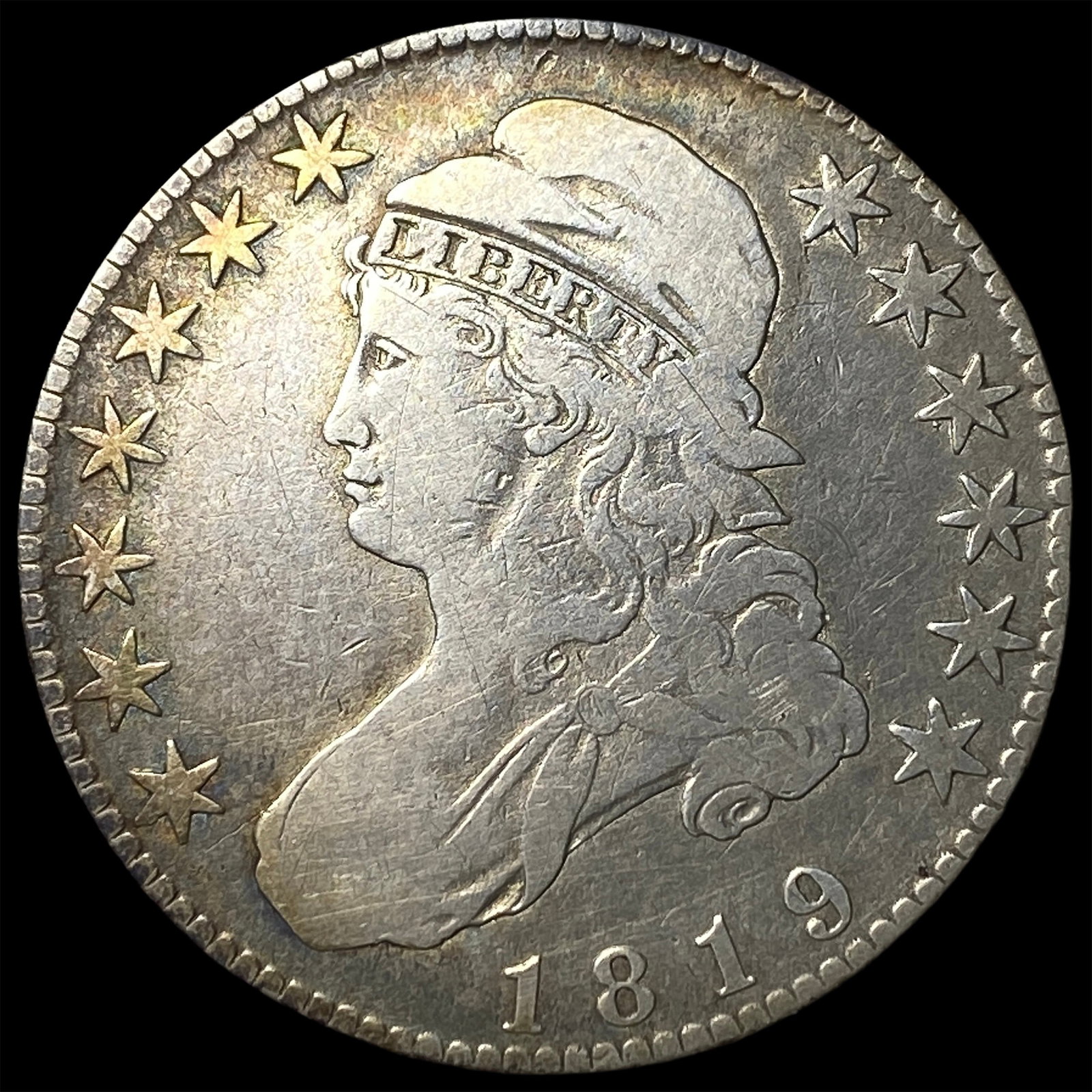 1819 Capped Bust Half Dollar LIGHTLY CIRCULATED: 1819 Capped Bust Half Dollar LIGHTLY CIRCULATED