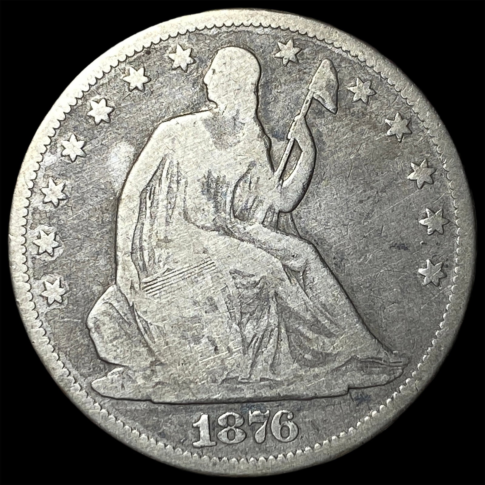 1876-CC Silver Half Dollar NICELY CIRCULATED (1 of 2)