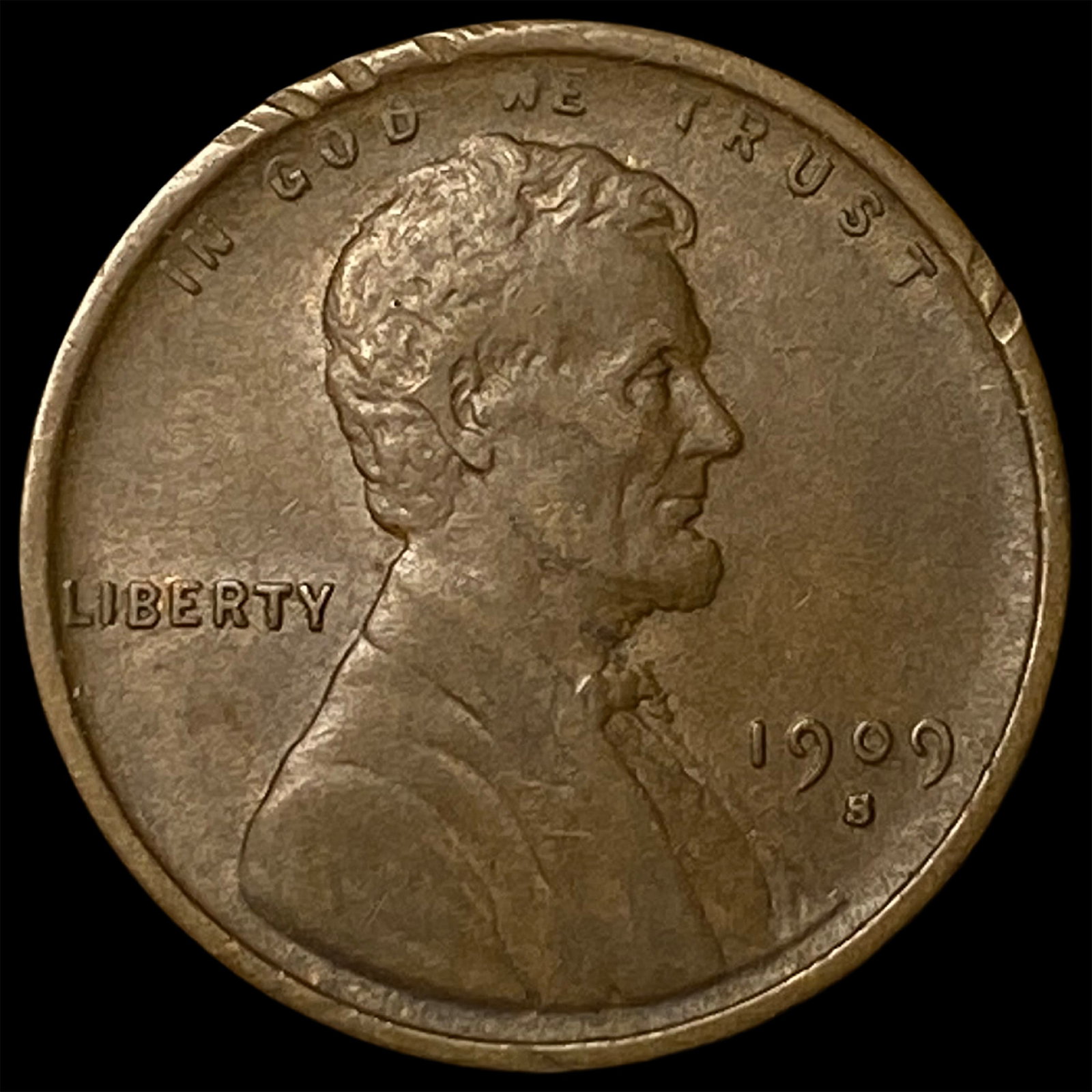 1909-S Lincoln Wheat Cent NEARLY UNCIRCULATED: 1909-S Lincoln Wheat Cent NEARLY UNCIRCULATED