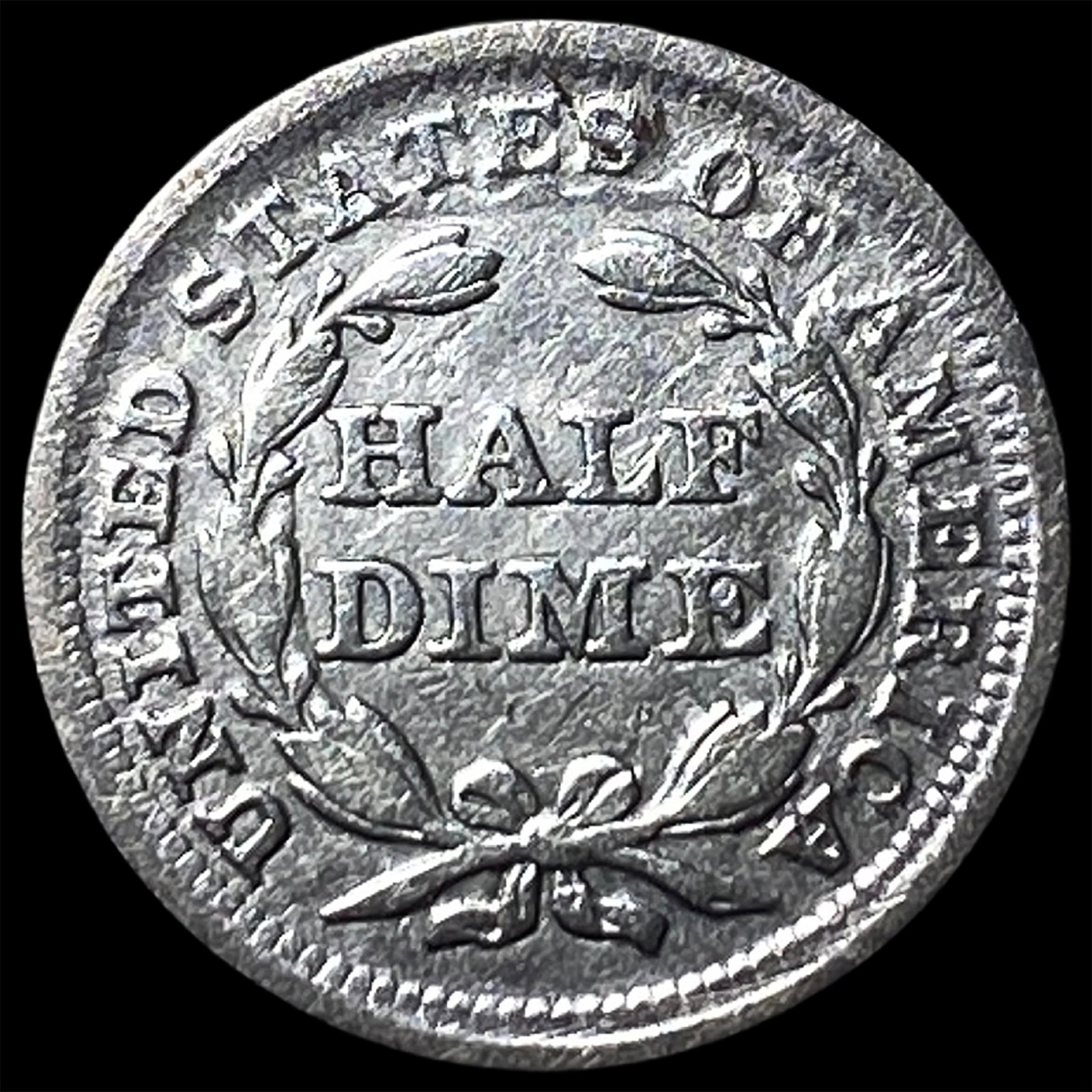 1853 Silver Seated Liberty Half Dime LIGHTLY CIRCULATED - 2