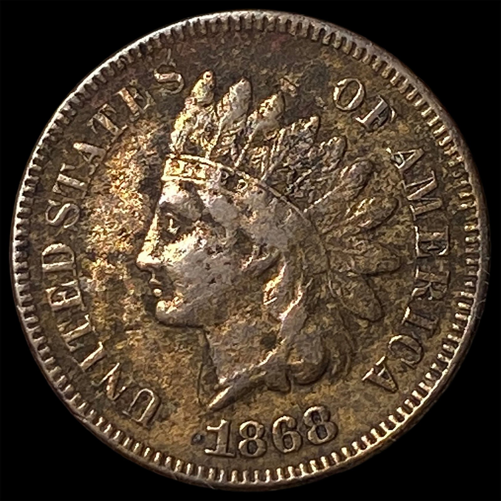 1868 Indian Head Cent LIGHTLY CIRCULATED: 1868 Indian Head Cent LIGHTLY CIRCULATED