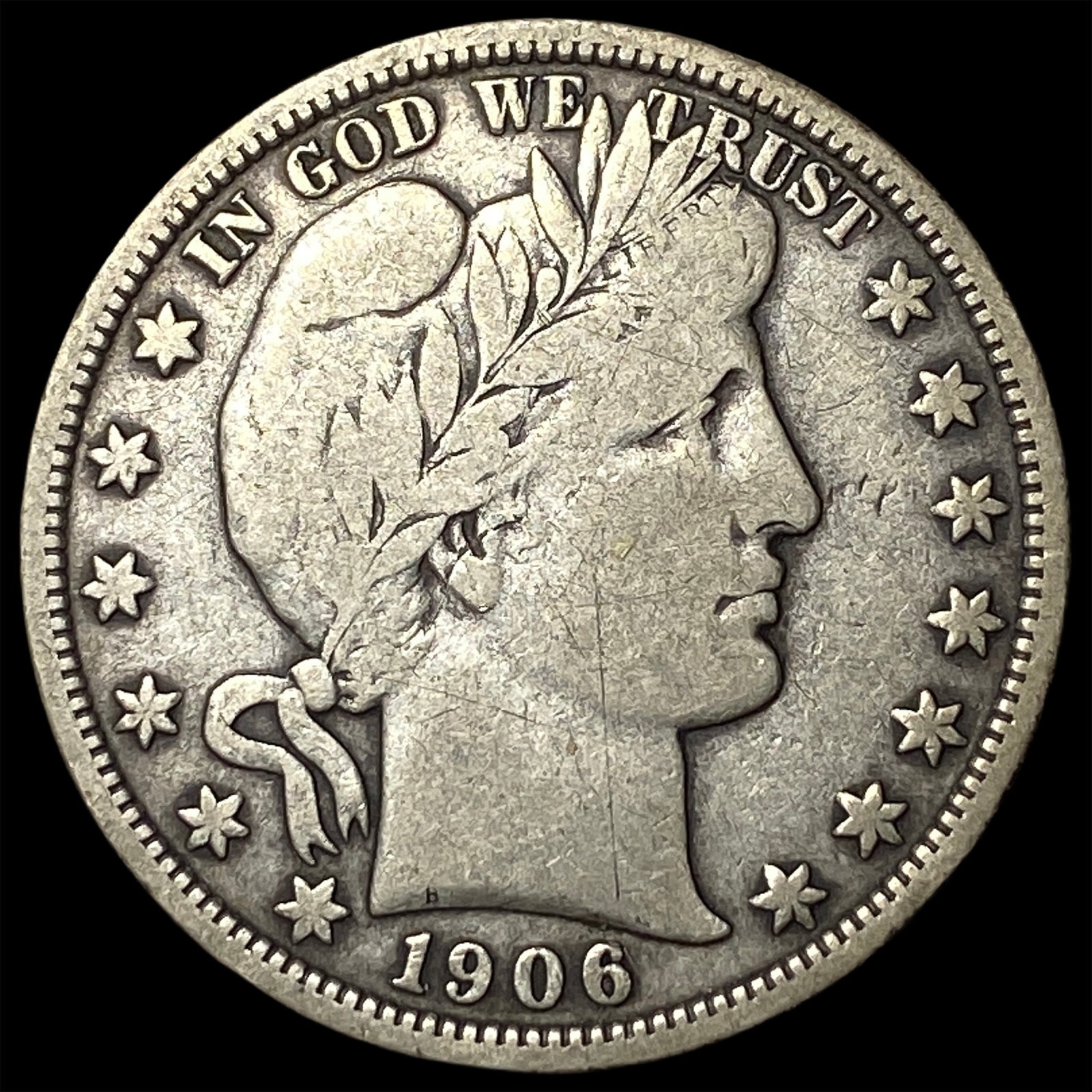 1906-D Silver Barber Half Dollar LIGHTLY CIRCULATED (1 of 2)