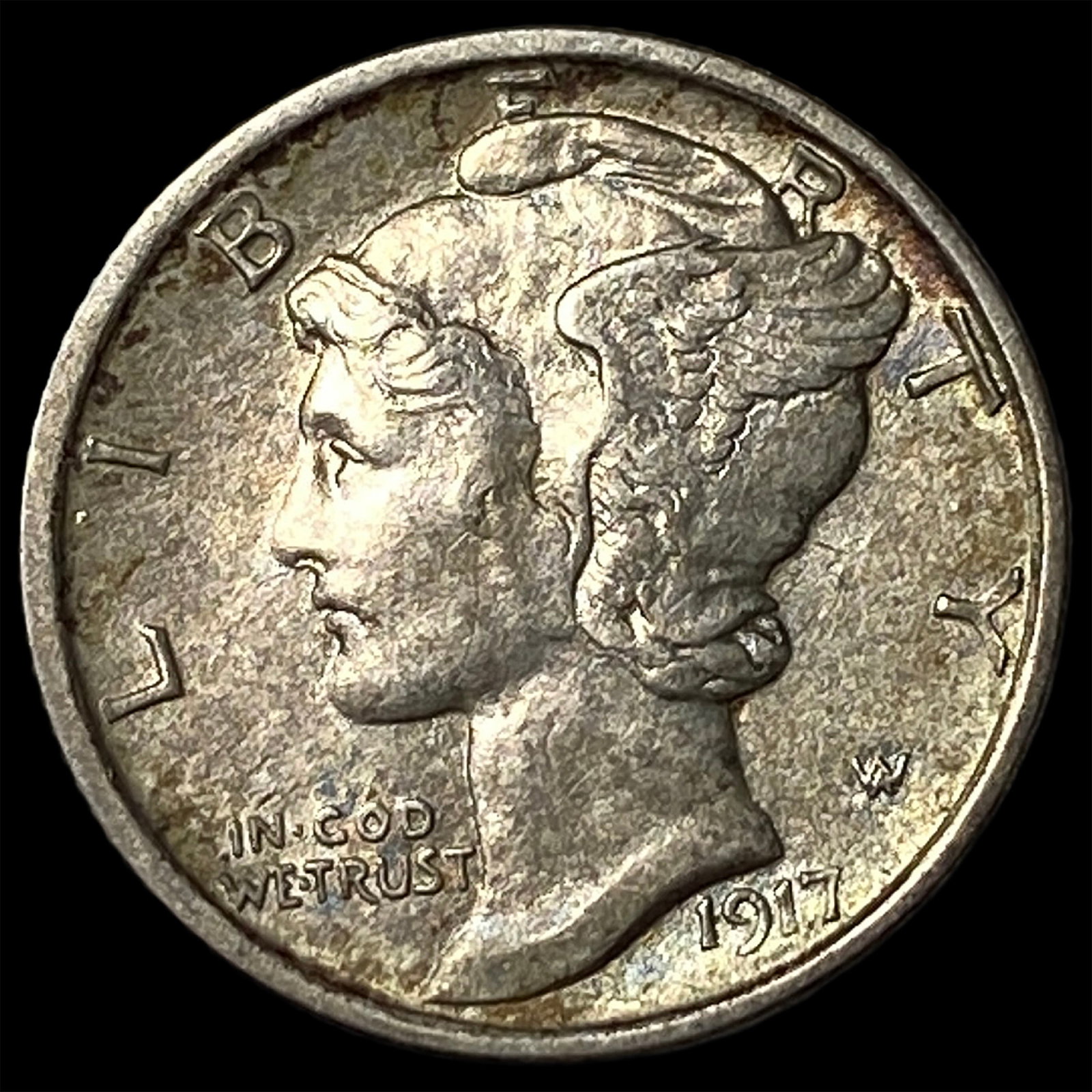 1917-S Silver Mercury Dime CHOICE AU (1 of 2)