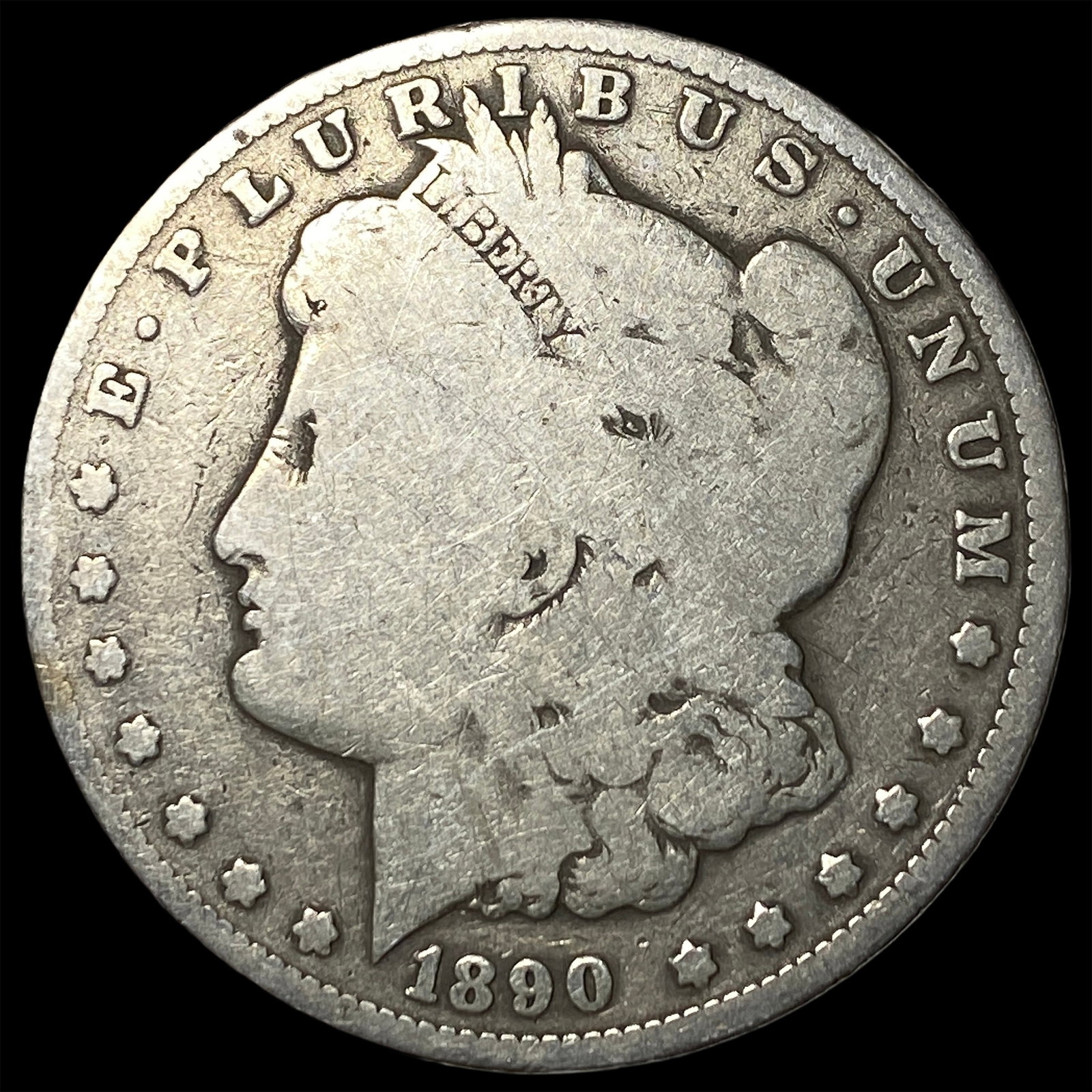 1890-CC Silver Morgan Dollar LIGHTLY CIRCULATED: 1890-CC Silver Morgan Dollar LIGHTLY CIRCULATED