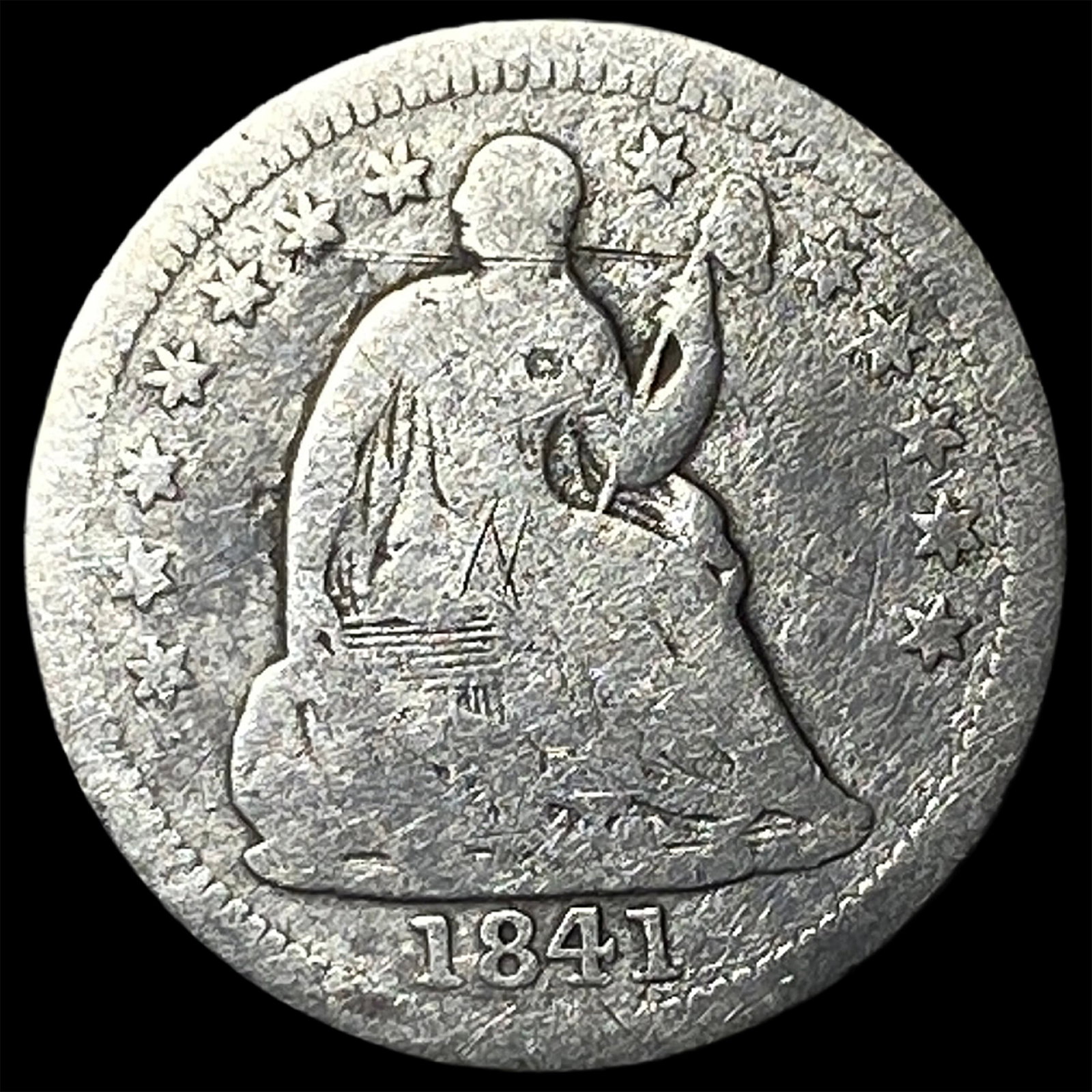 1841 Silver Half Dime NICELY CIRCULATED (1 of 2)