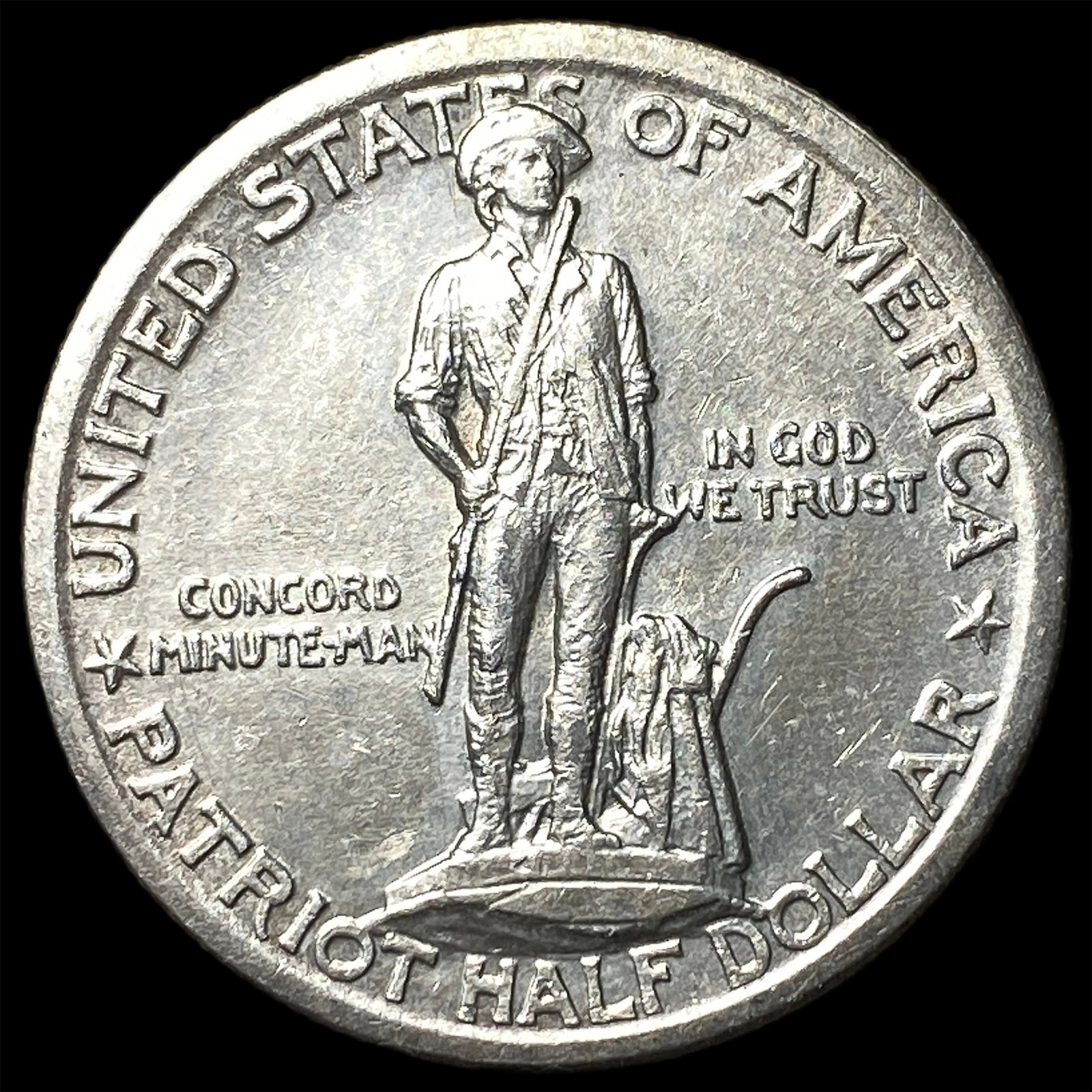 1925 Silver Lexington-Concord Half Dollar CLOSELY UNCIRCULATED: 1925 Silver Lexington-Concord Half Dollar CLOSELY UNCIRCULATED