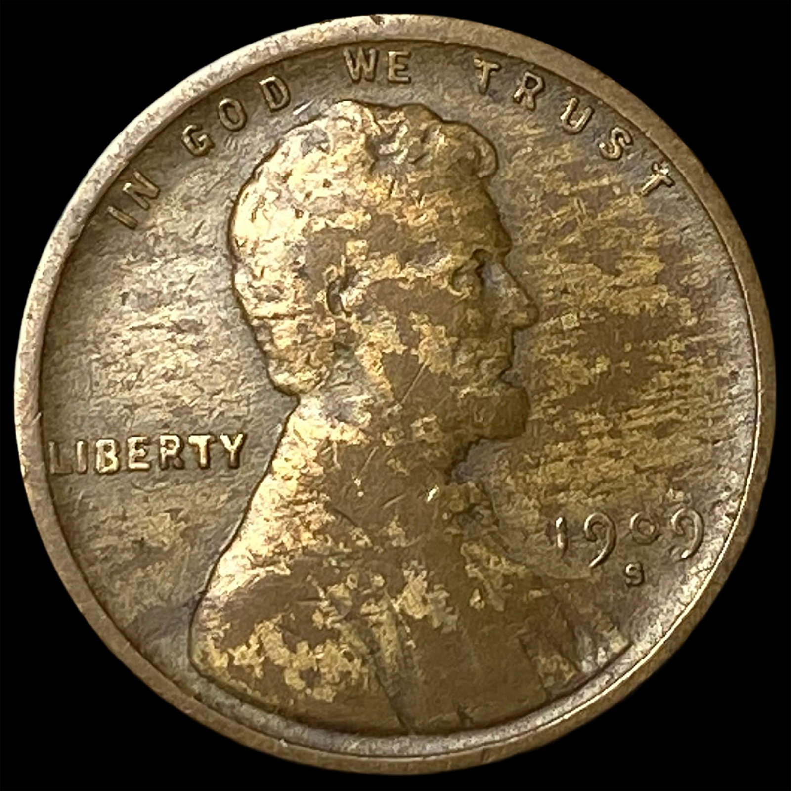 1909-S Lincoln Wheat Cent LIGHTLY CIRCULATED (1 of 2)