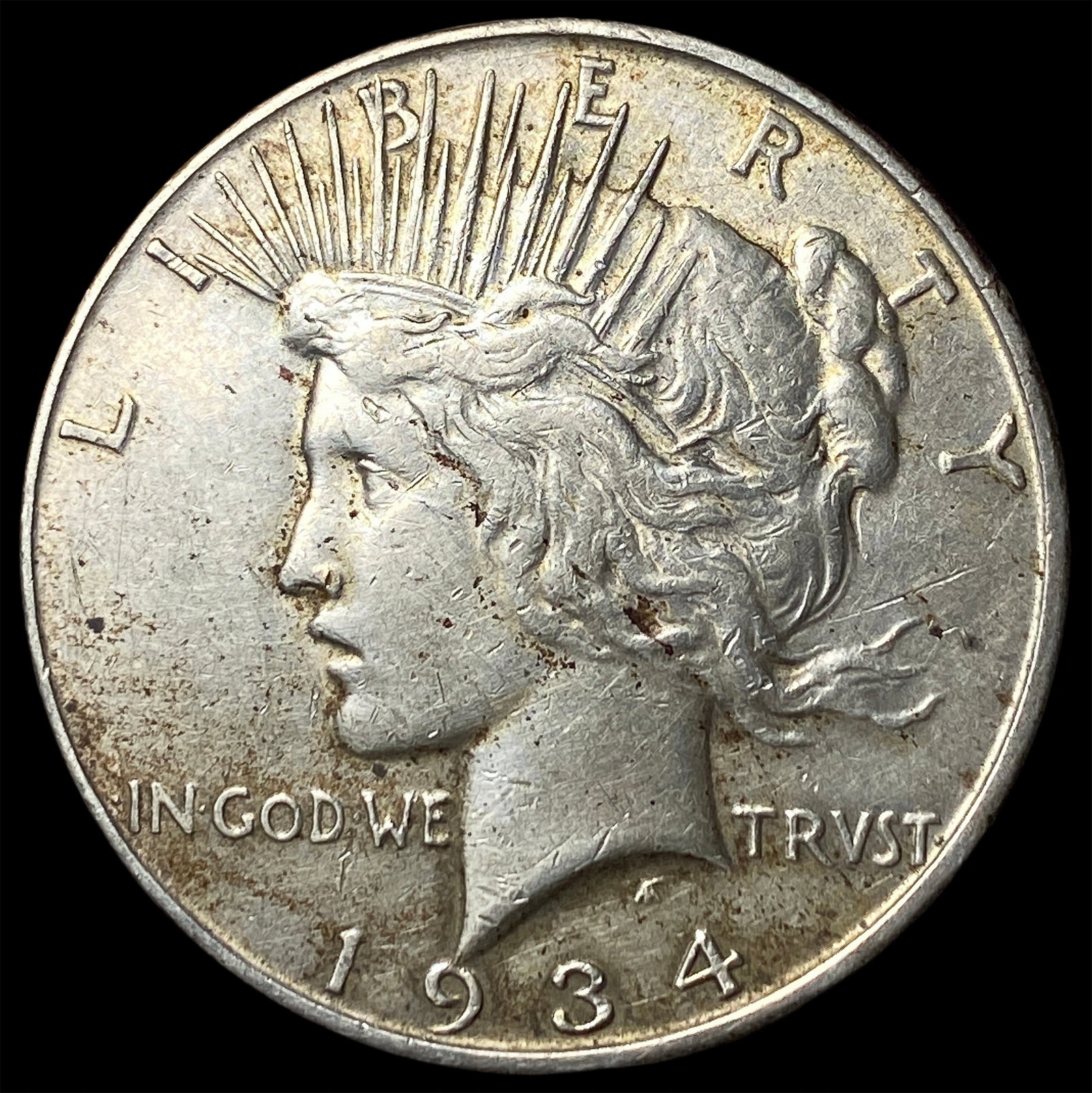 1934-D Silver Peace Dollar NEARLY UNCIRCULATED: 1934-D Silver Peace Dollar NEARLY UNCIRCULATED