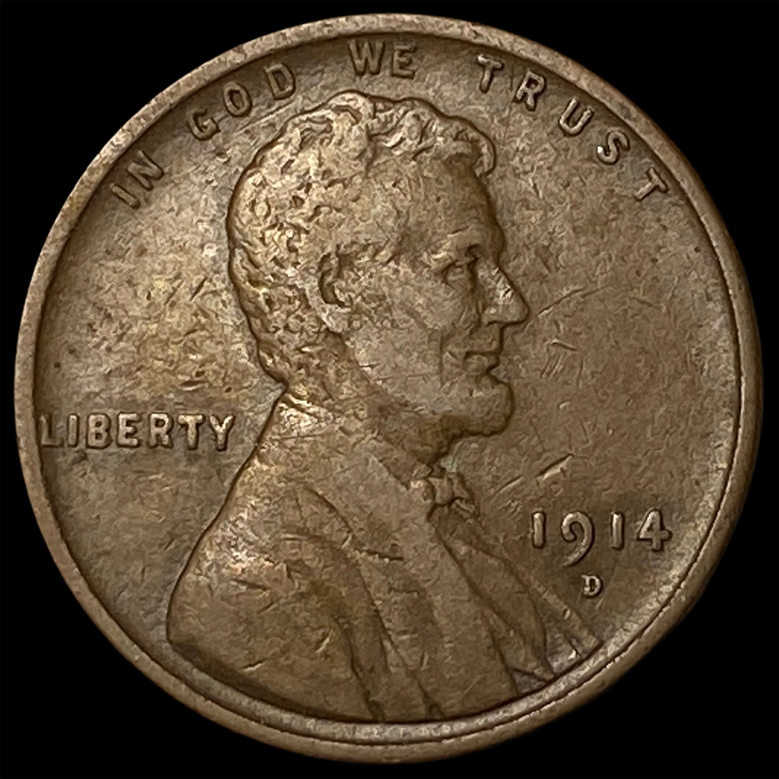 1914-D Lincoln Wheat Cent LIGHTLY CIRCULATED: 1914-D Lincoln Wheat Cent LIGHTLY CIRCULATED