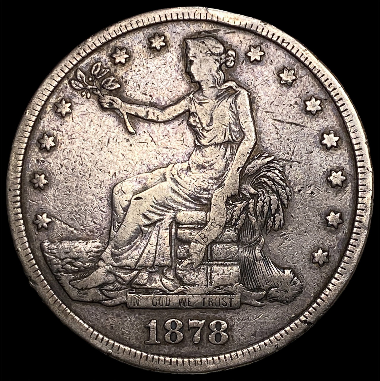 1878-S Silver Trade Dollar LIGHTLY CIRCULATED: 1878-S Silver Trade Dollar LIGHTLY CIRCULATED