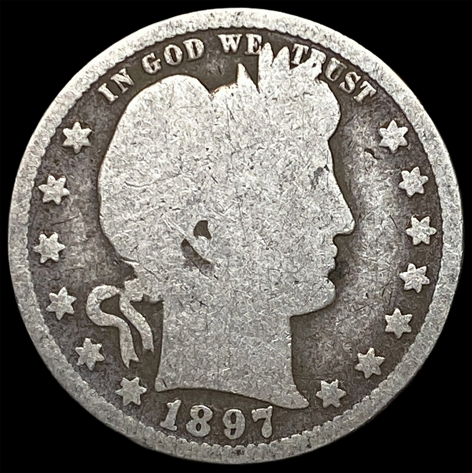 1897 Barber Quarter NICELY CIRCULATED (1 of 2)