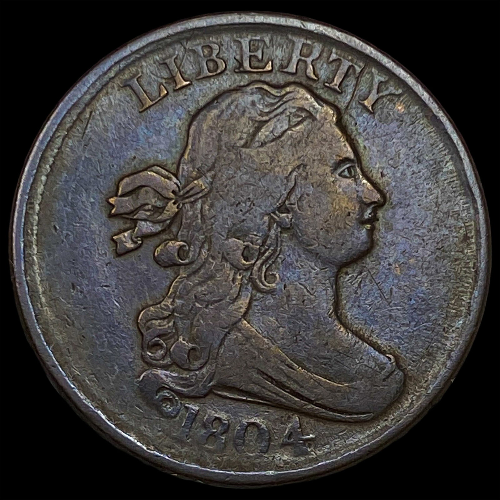 1804 Copper Half Cent LIGHTLY CIRCULATED (1 of 2)