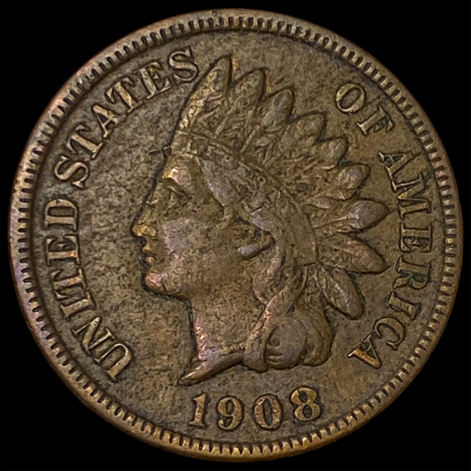1908-S Indian Head Cent NEARLY UNCIRCULATED: 1908-S Indian Head Cent NEARLY UNCIRCULATED
