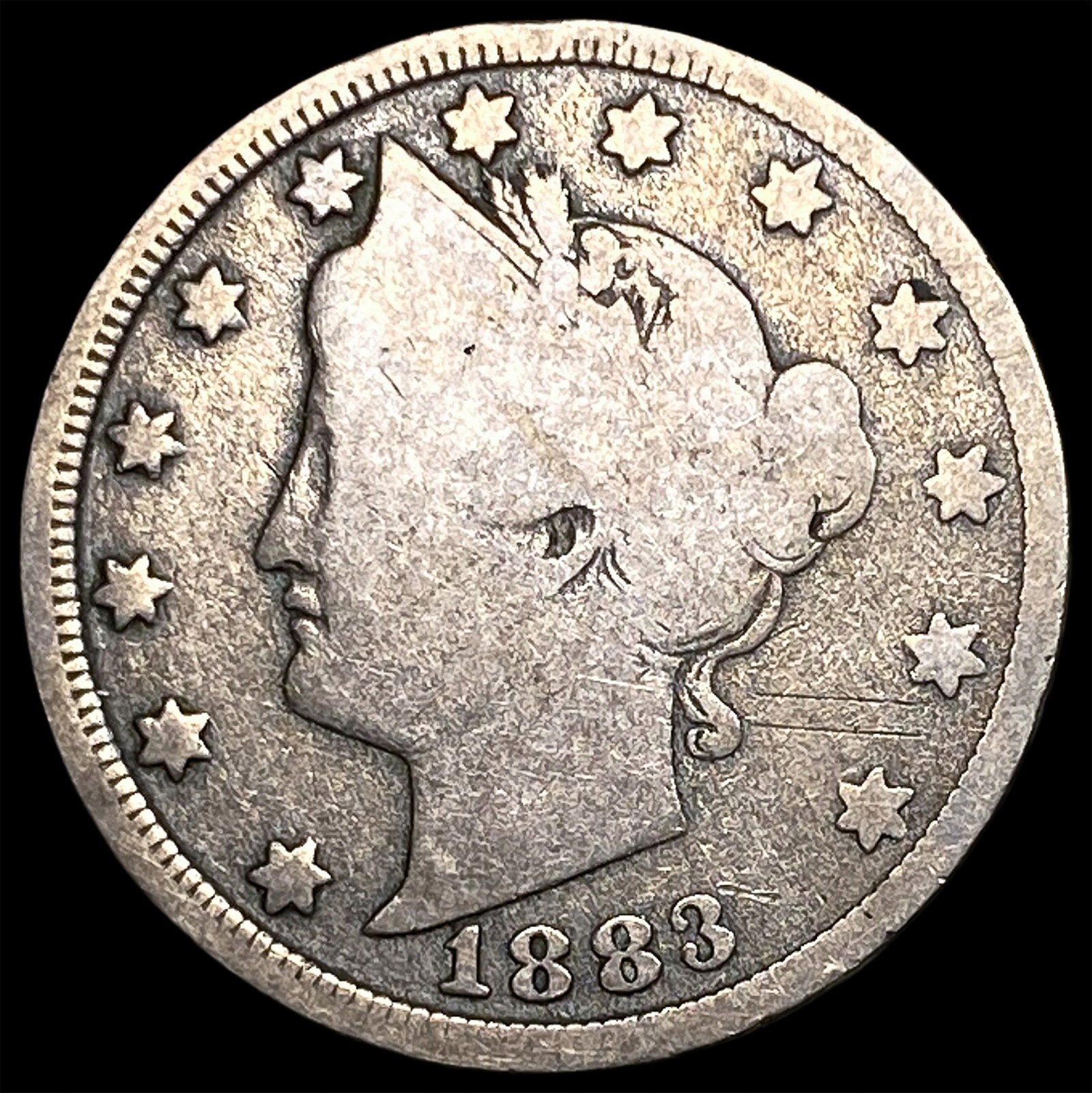 1883 Liberty Head Nickel (No Cents) NICELY CIRCULATED: 1883 Liberty Head Nickel (No Cents) NICELY CIRCULATED