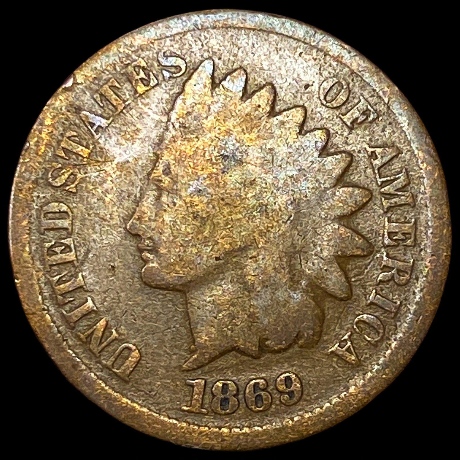 1869 Indian Head Cent NICELY CIRCULATED: 1869 Indian Head Cent NICELY CIRCULATED