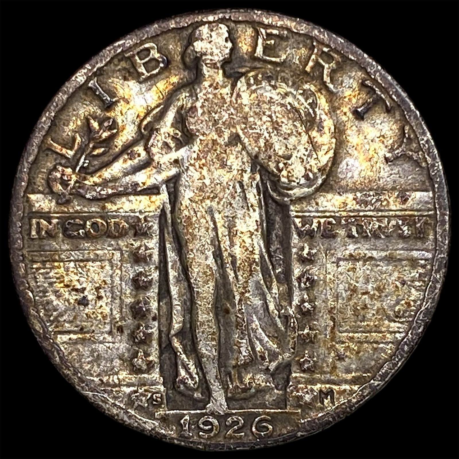 1926-S Silver Standing Liberty Quarter LIGHTLY CIRCULATED: 1926-S Silver Standing Liberty Quarter LIGHTLY CIRCULATED