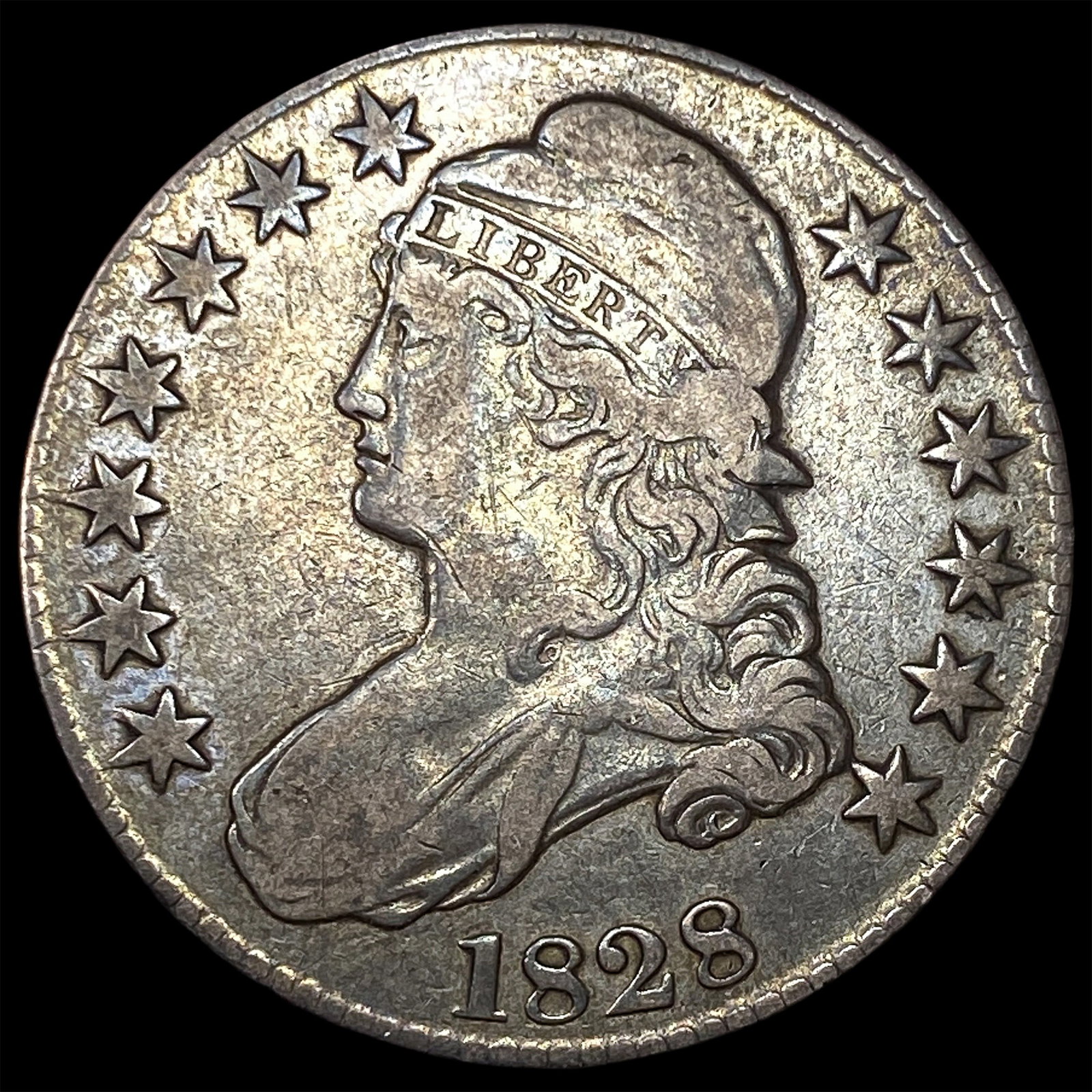 1828 Capped Bust Half Dollar NICELY CIRCULATED (1 of 2)