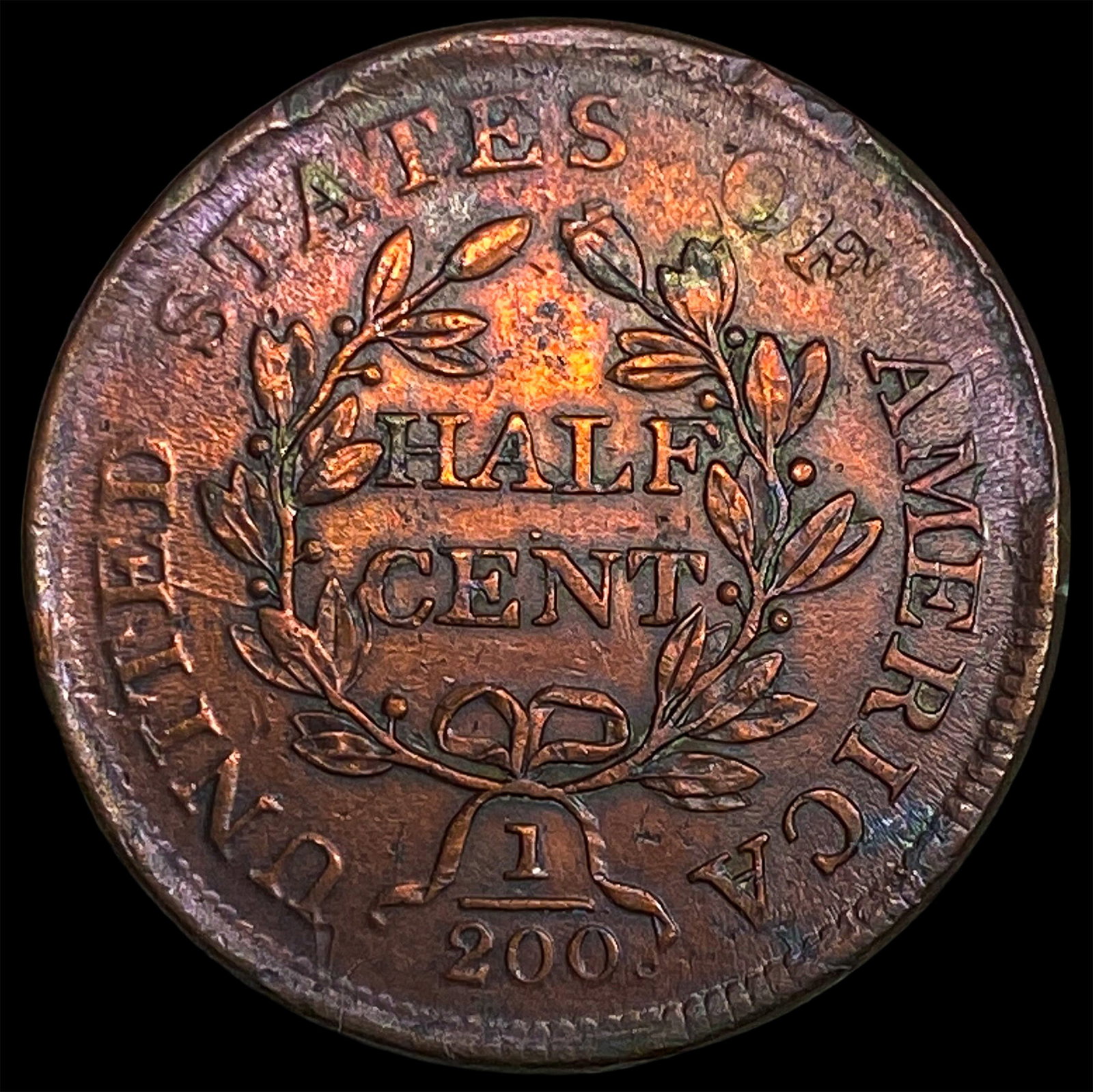 1804 Copper Half Cent ABOUT UNCIRCULATED - 2