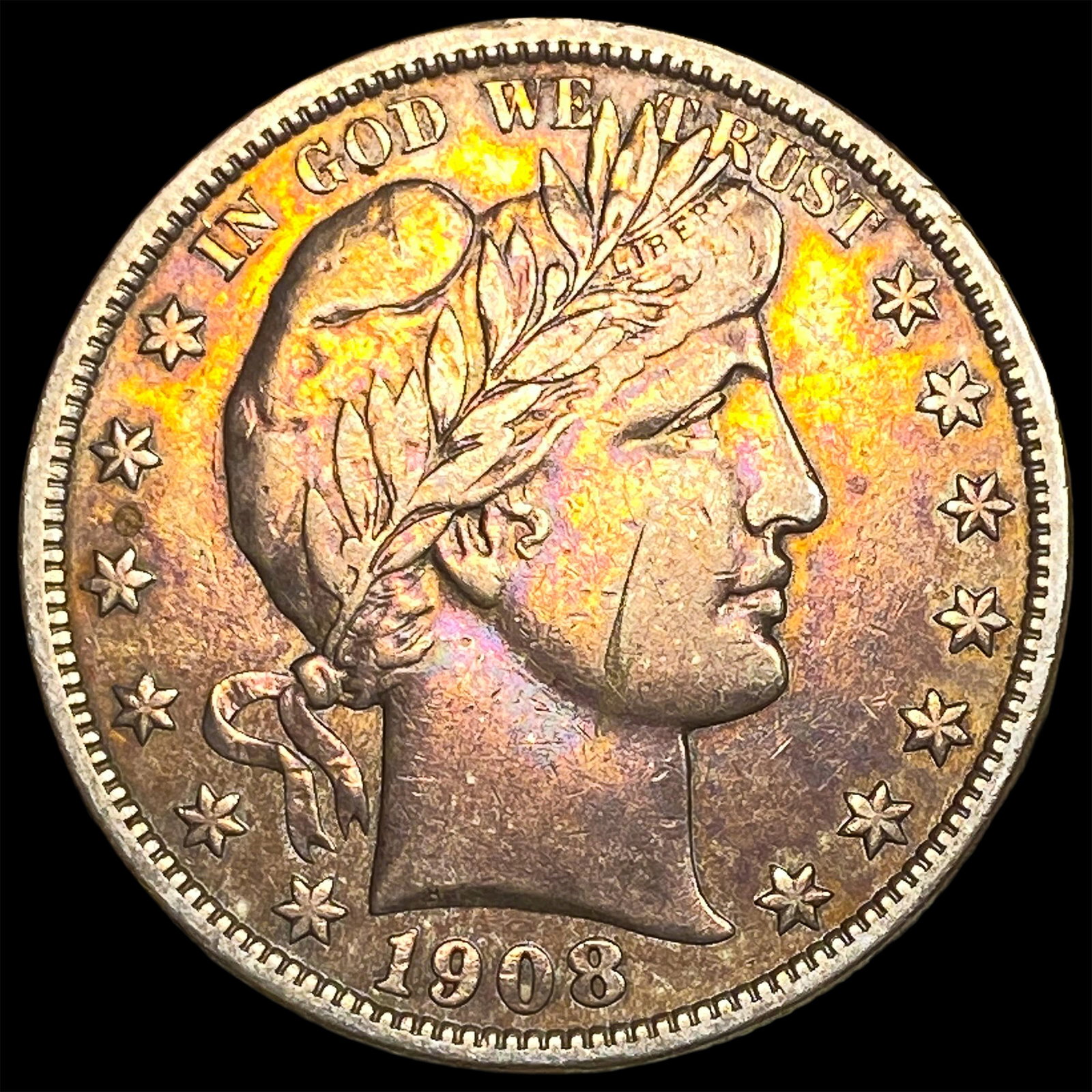1908-D Silver Barber Half Dollar NEARLY UNCIRCULATED: 1908-D Silver Barber Half Dollar NEARLY UNCIRCULATED
