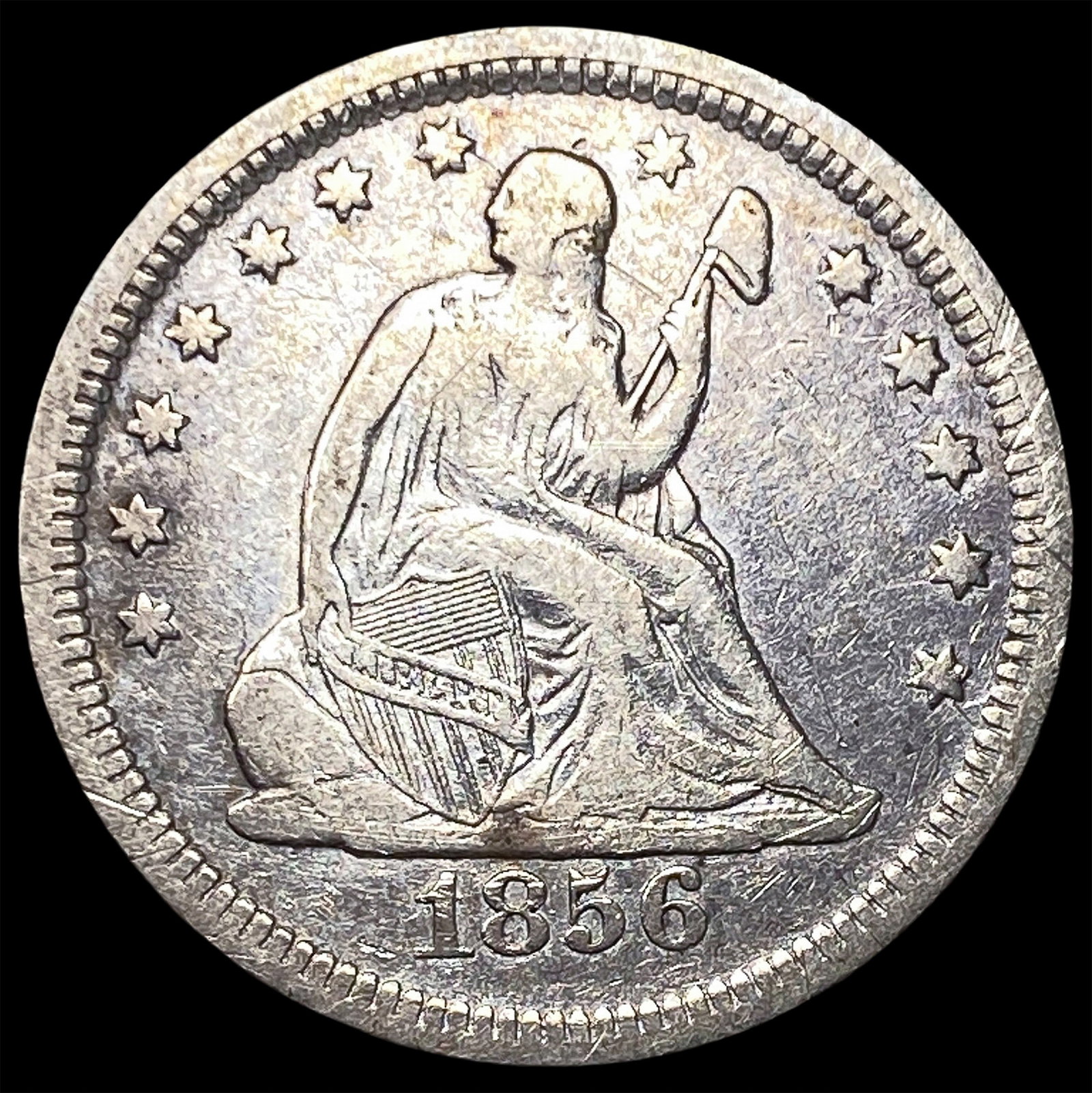1856 Seated Liberty Quarter LIGHTLY CIRCULATED: 1856 Seated Liberty Quarter LIGHTLY CIRCULATED