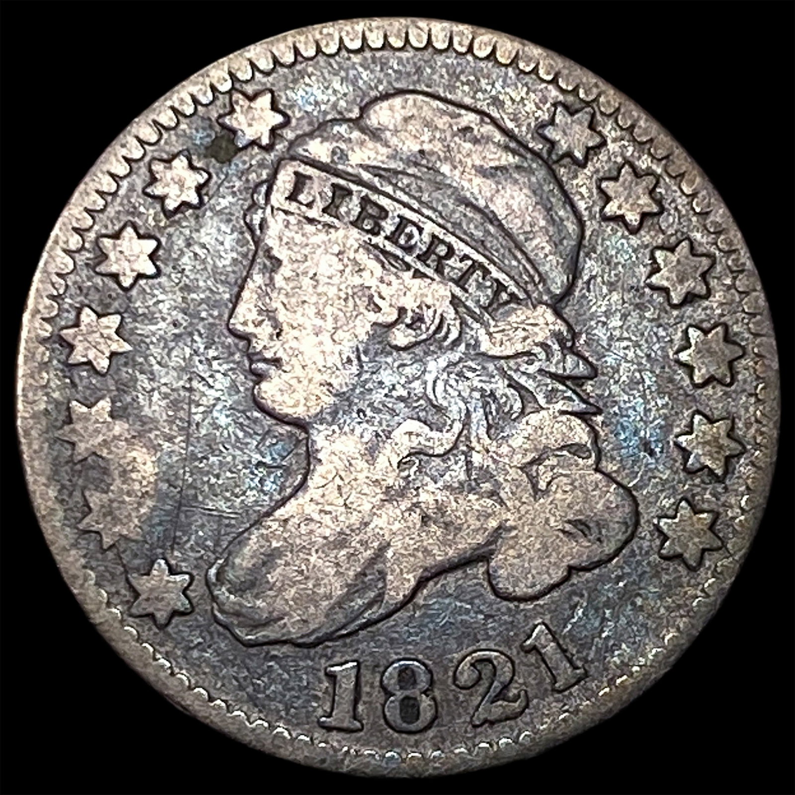 1821 Capped Bust Dime LIGHTLY CIRCULATED: 1821 Capped Bust Dime LIGHTLY CIRCULATED