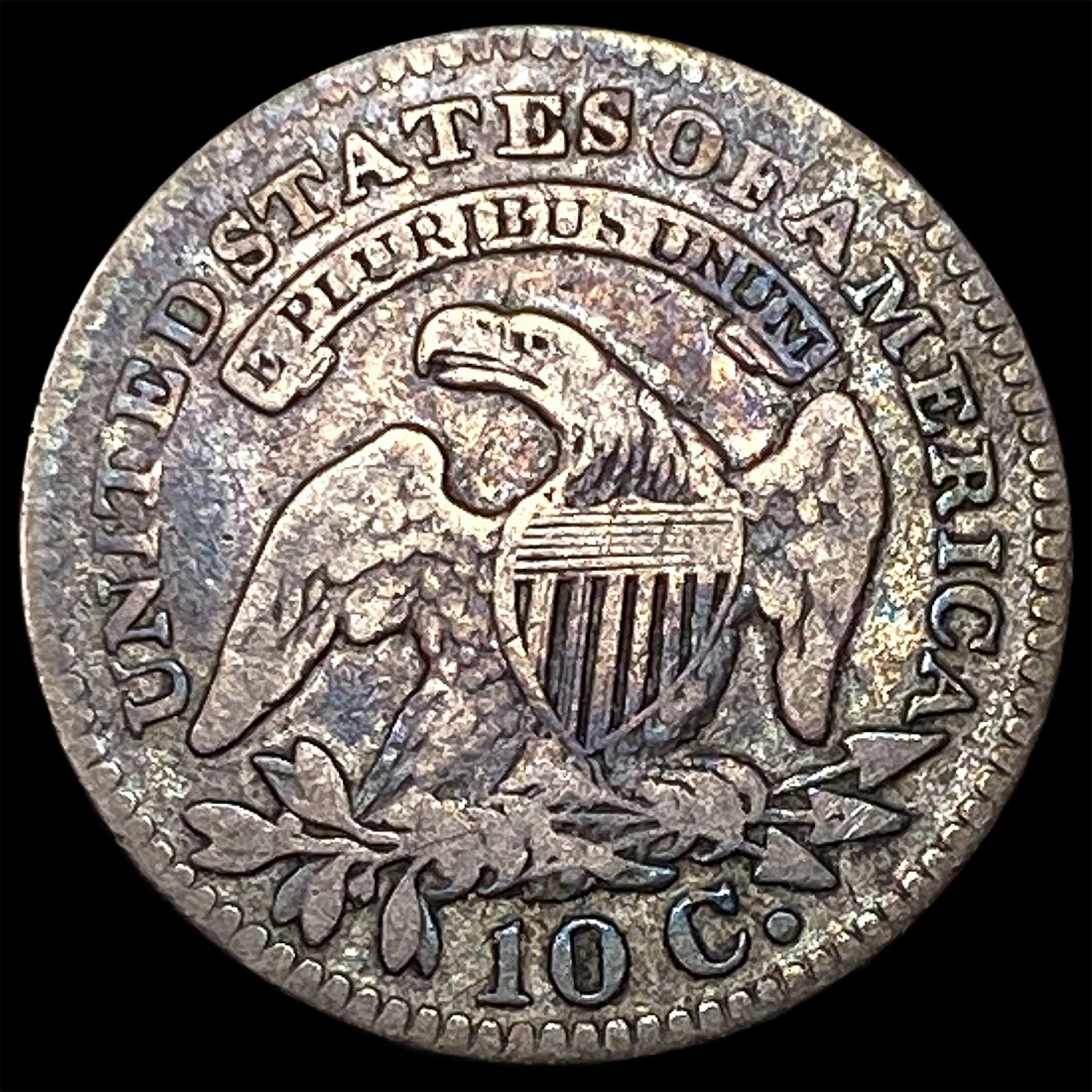 1821 Capped Bust Dime LIGHTLY CIRCULATED - 2