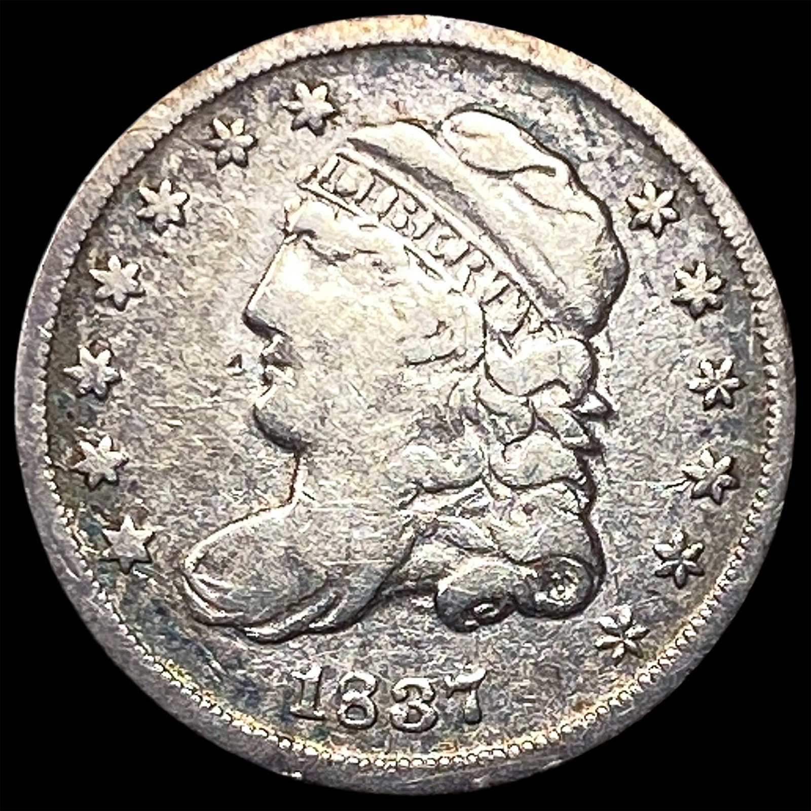 1837 Capped Bust Half Dime LIGHTLY CIRCULATED: 1837 Capped Bust Half Dime LIGHTLY CIRCULATED