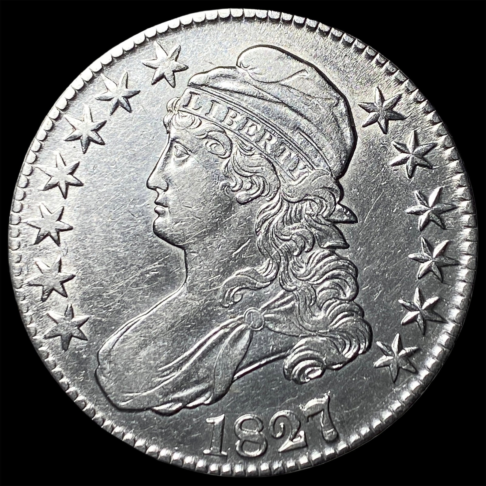 1827 Capped Bust Half Dollar CLOSELY UNCIRCULATED (1 of 2)