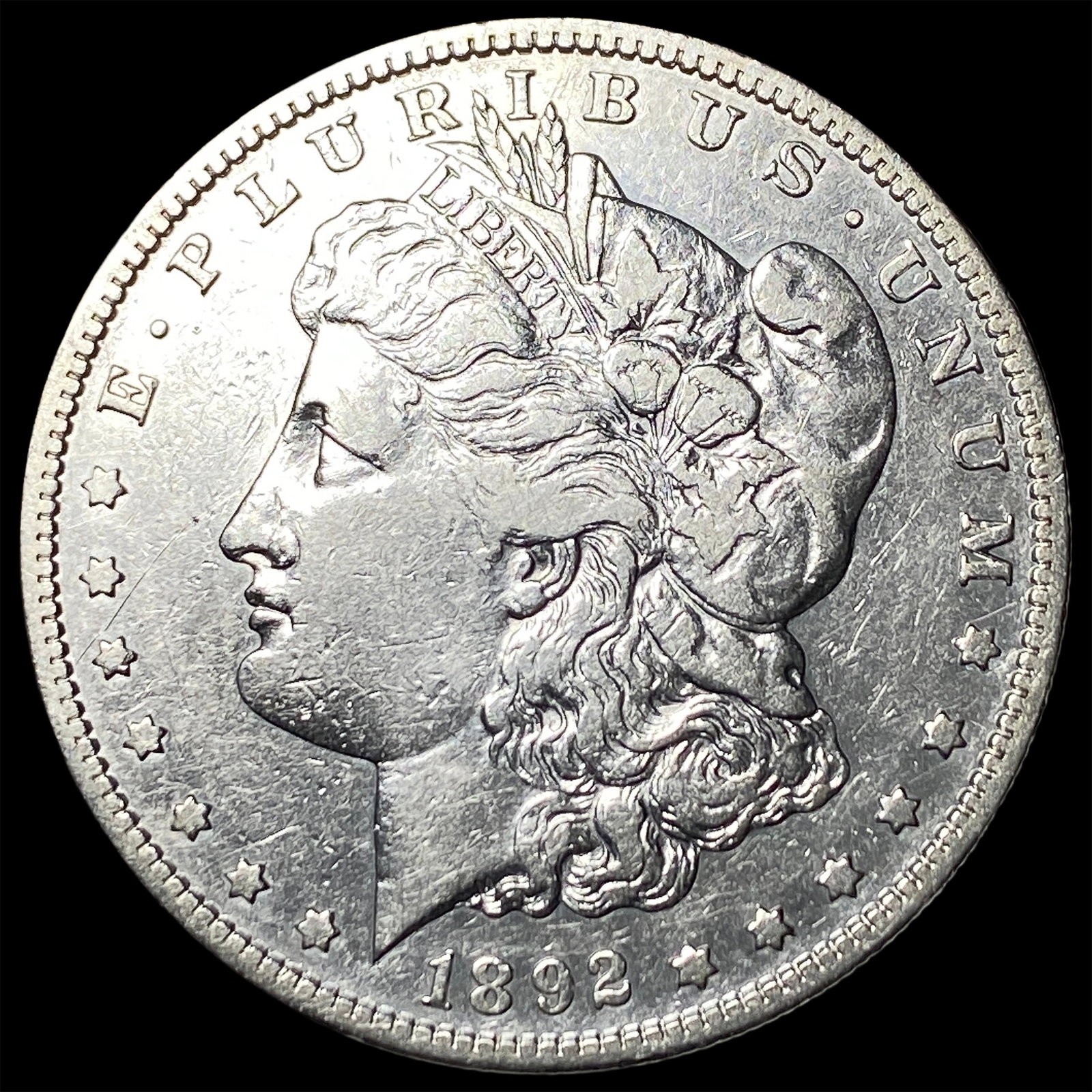 1892-S Silver Morgan Dollar NEARLY UNCIRCULATED: 1892-S Silver Morgan Dollar NEARLY UNCIRCULATED