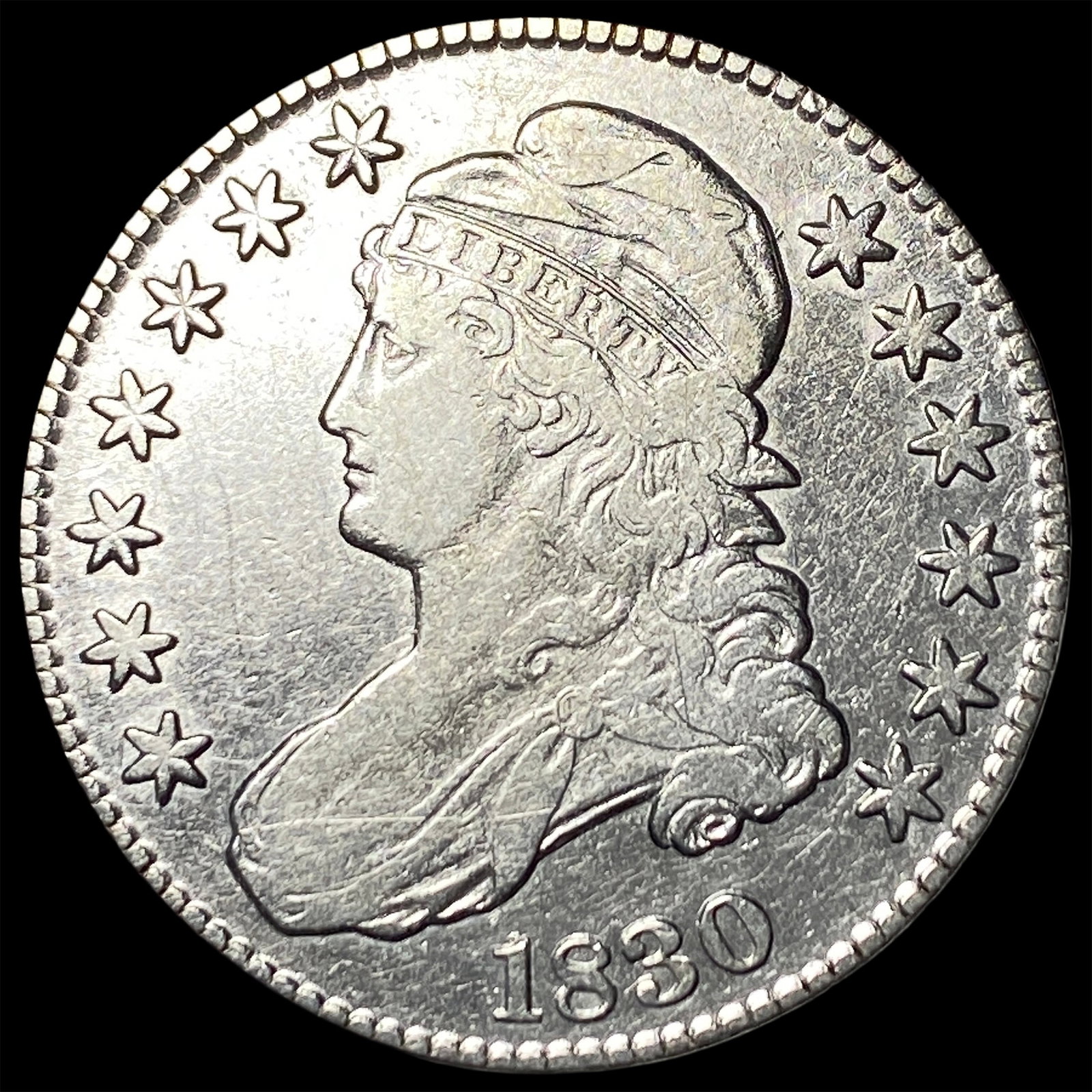 1830 Capped Bust Half Dollar NEARLY UNCIRCULATED (1 of 2)