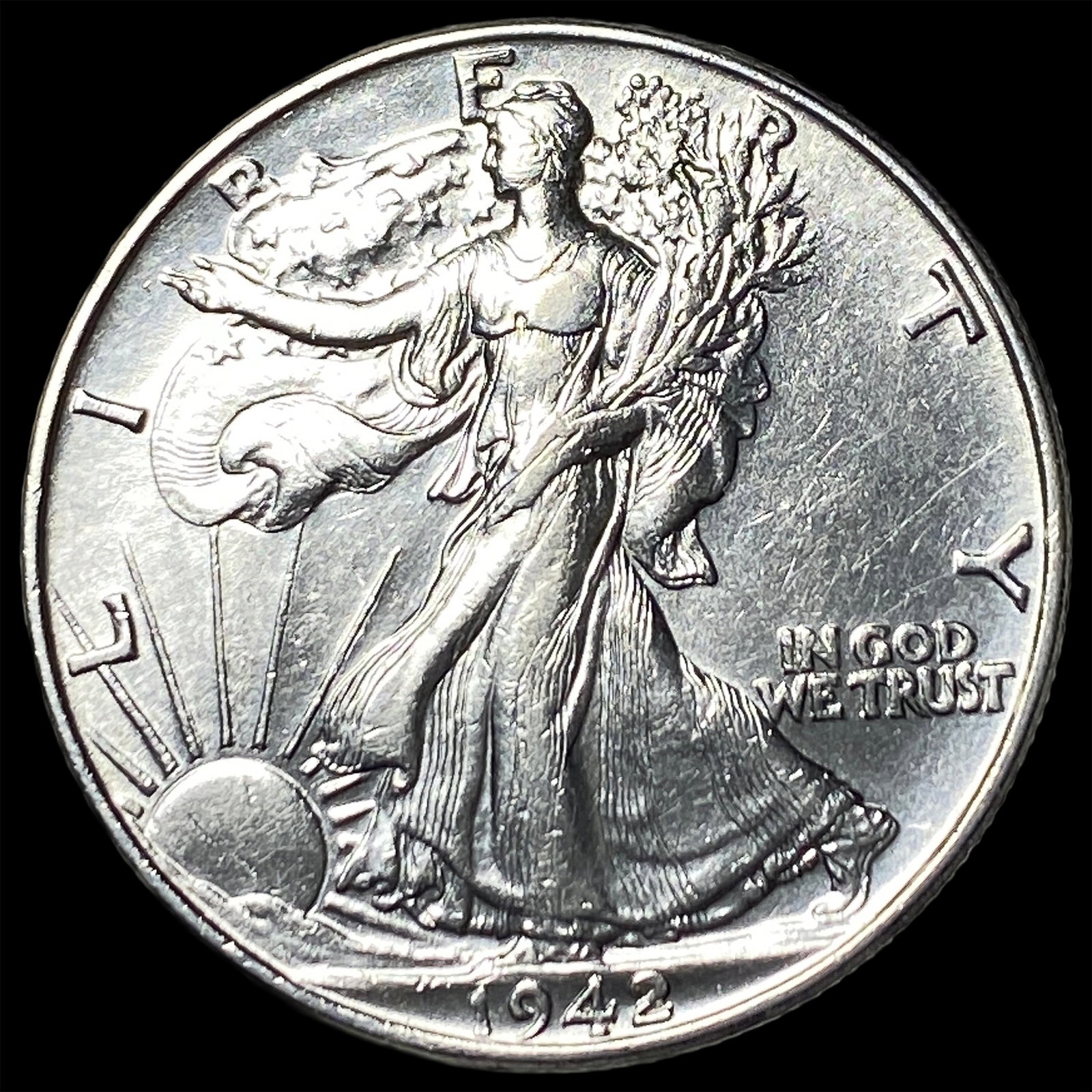 1942 Walking Liberty Half Dollar CLOSELY UNCIRCULATED (1 of 2)
