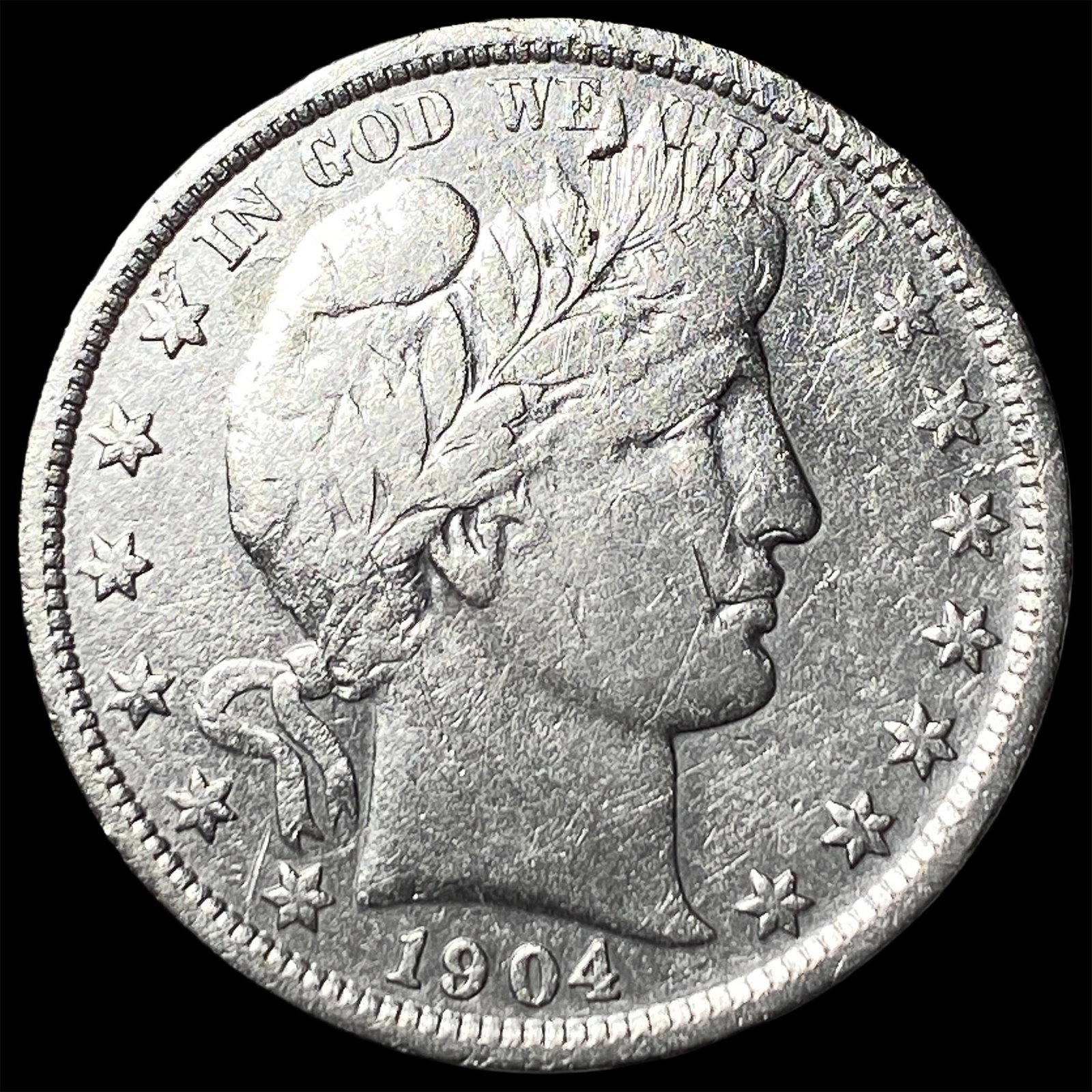 1904 Silver Barber Half Dollar LIGHTLY CIRCULATED (1 of 2)