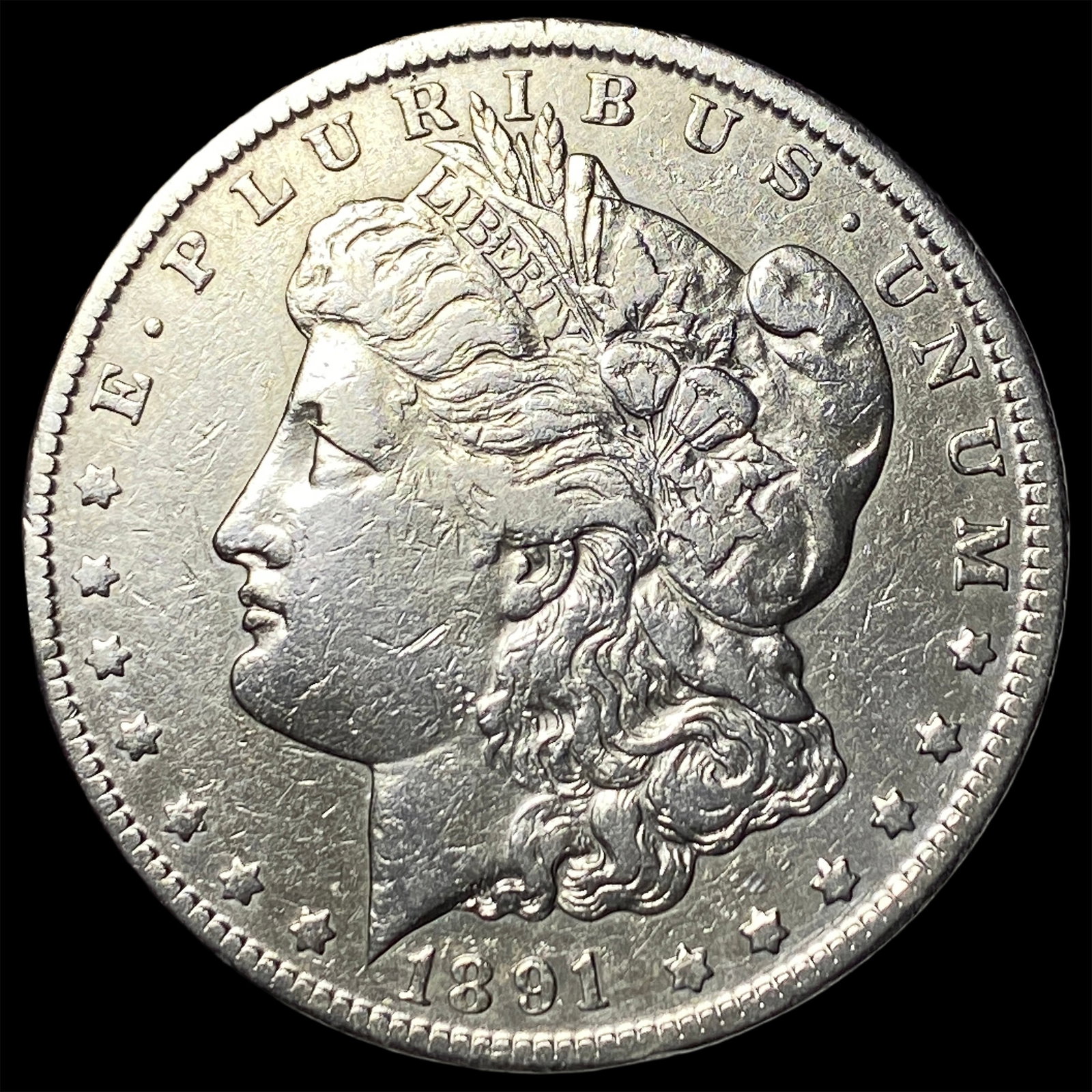 1891-CC Silver Morgan Dollar NEARLY UNCIRCULATED: 1891-CC Silver Morgan Dollar NEARLY UNCIRCULATED