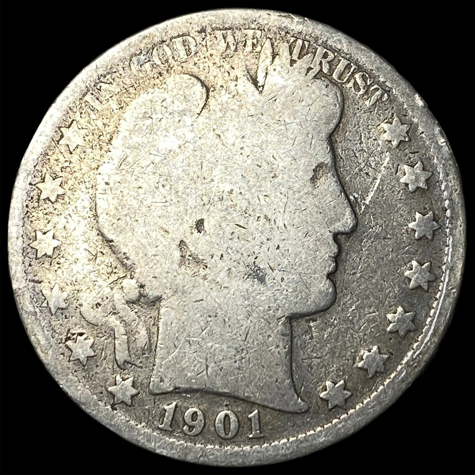 1901-S Barber Half Dollar NICELY CIRCULATED (1 of 2)