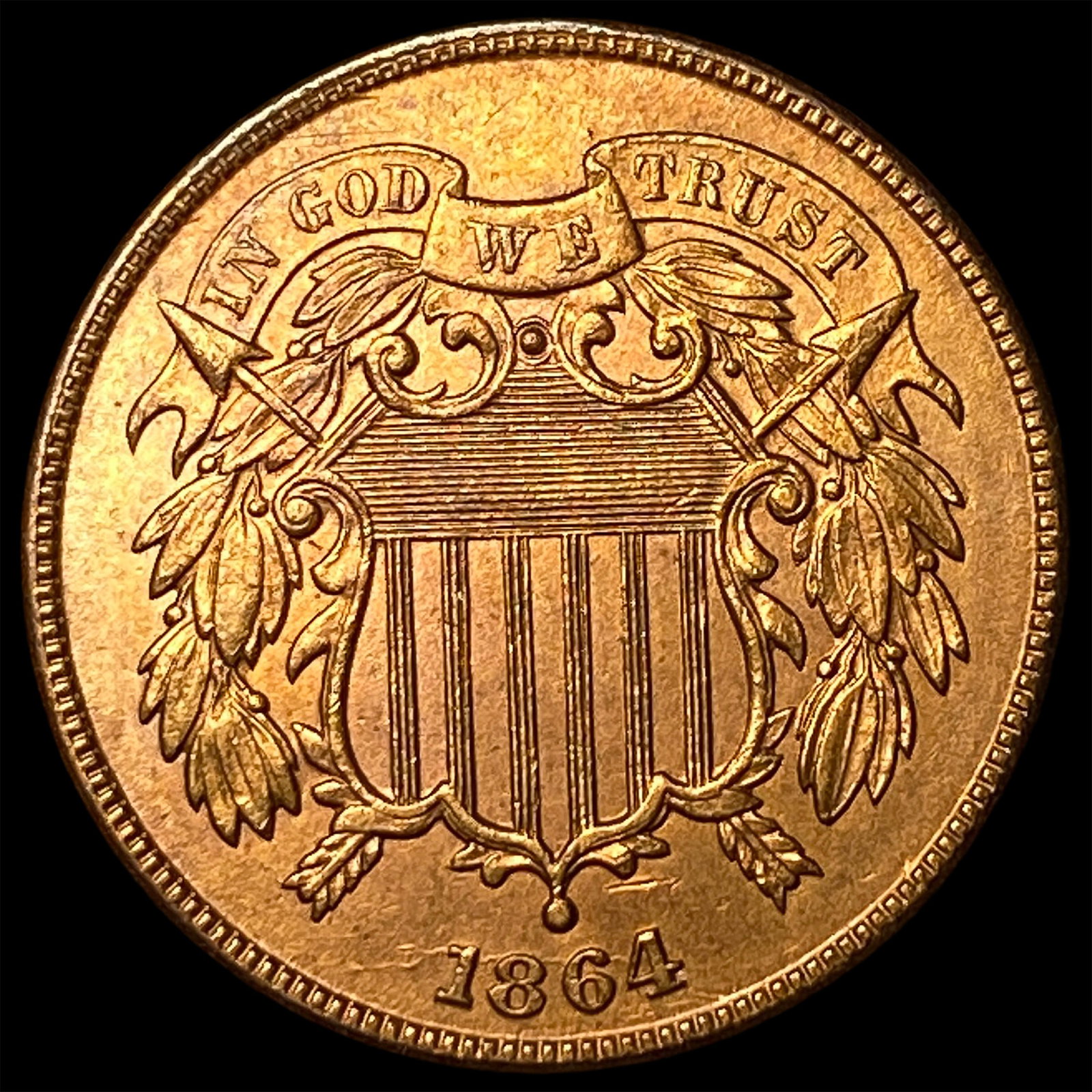 1864 Two-Cent Piece CLOSELY UNCIRCULATED (1 of 2)