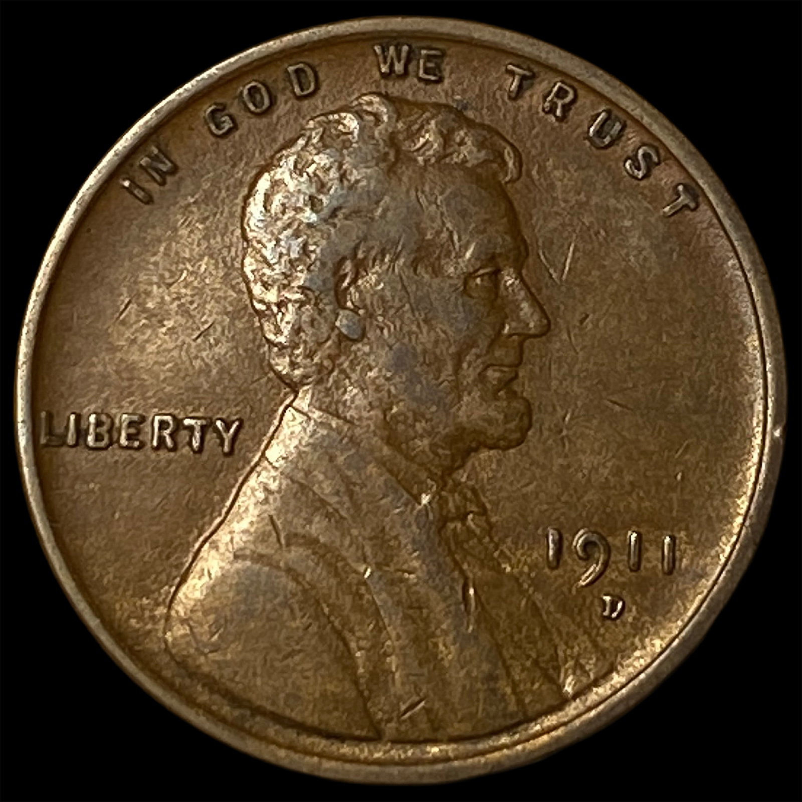 1911-D Lincoln Wheat Cent CHOICE AU: 1911-D Lincoln Wheat Cent CHOICE AU