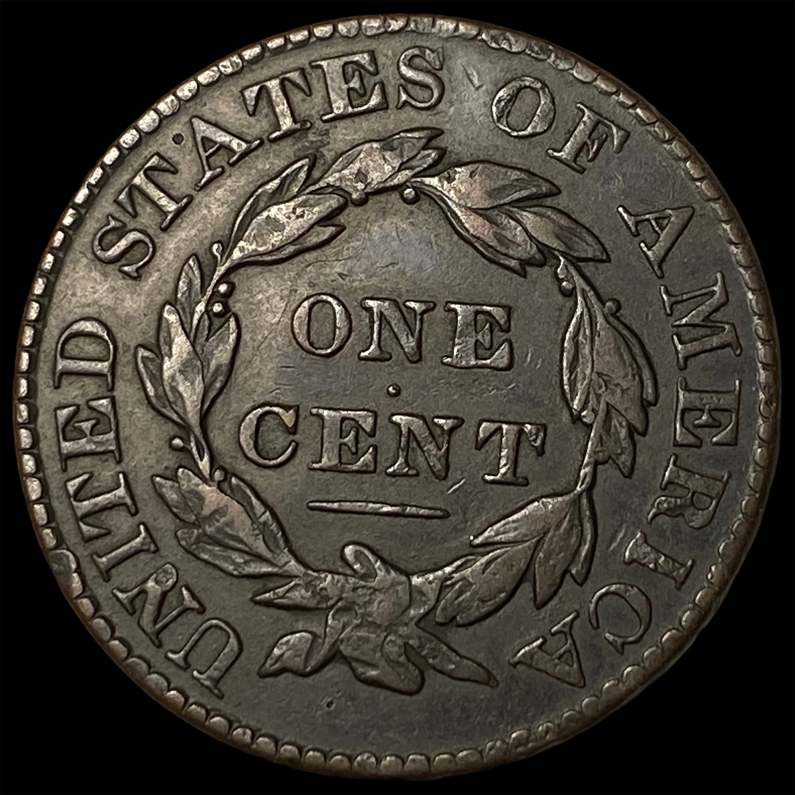 1828 Copper Large Cent ABOUT UNCIRCULATED - 2