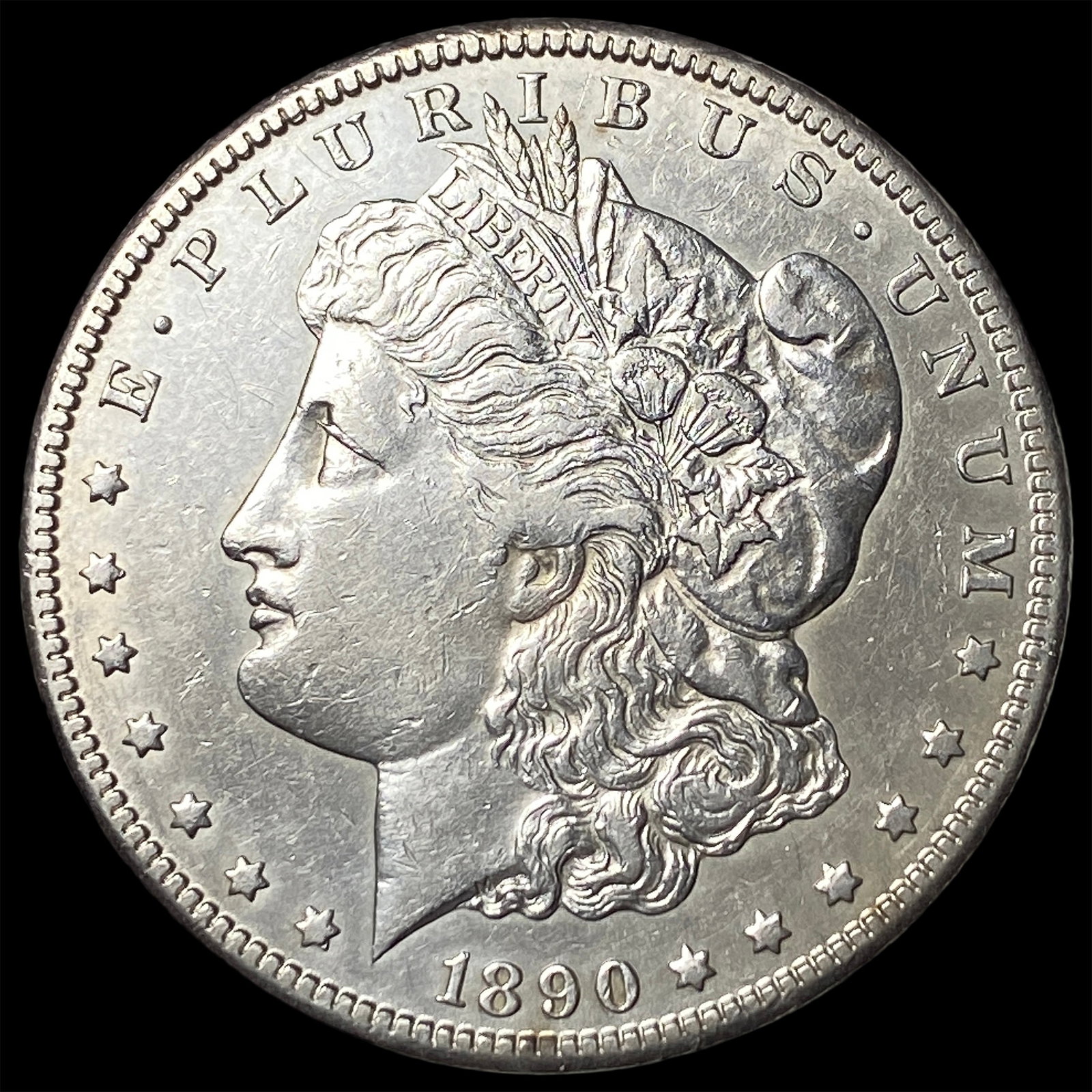 1890-CC Morgan Silver Dollar CLOSELY UNCIRCULATED: 1890-CC Morgan Silver Dollar CLOSELY UNCIRCULATED