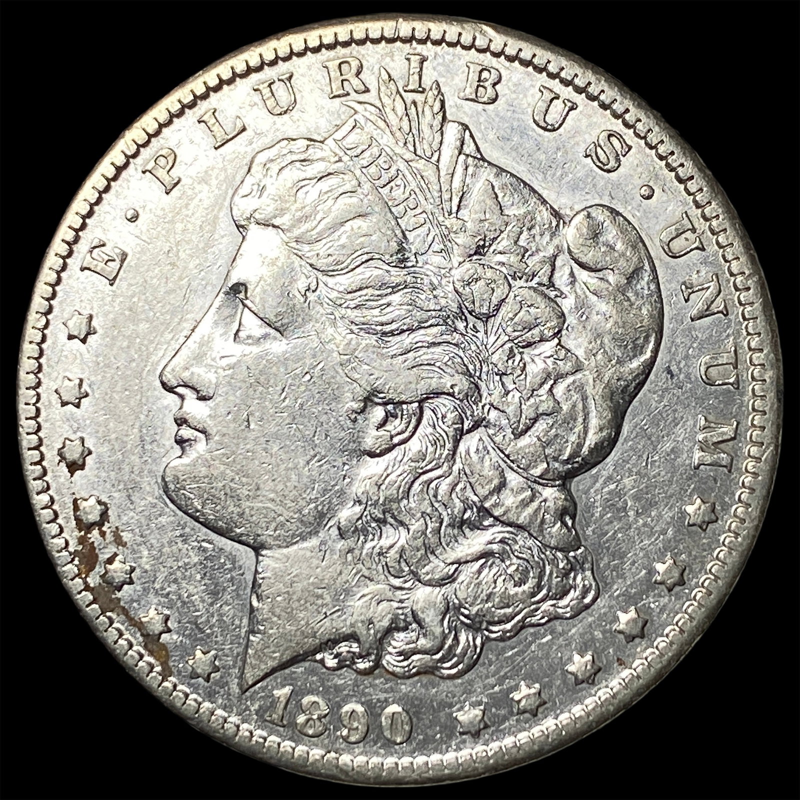 1890-CC Morgan Silver Dollar CLOSELY UNCIRCULATED: 1890-CC Morgan Silver Dollar CLOSELY UNCIRCULATED