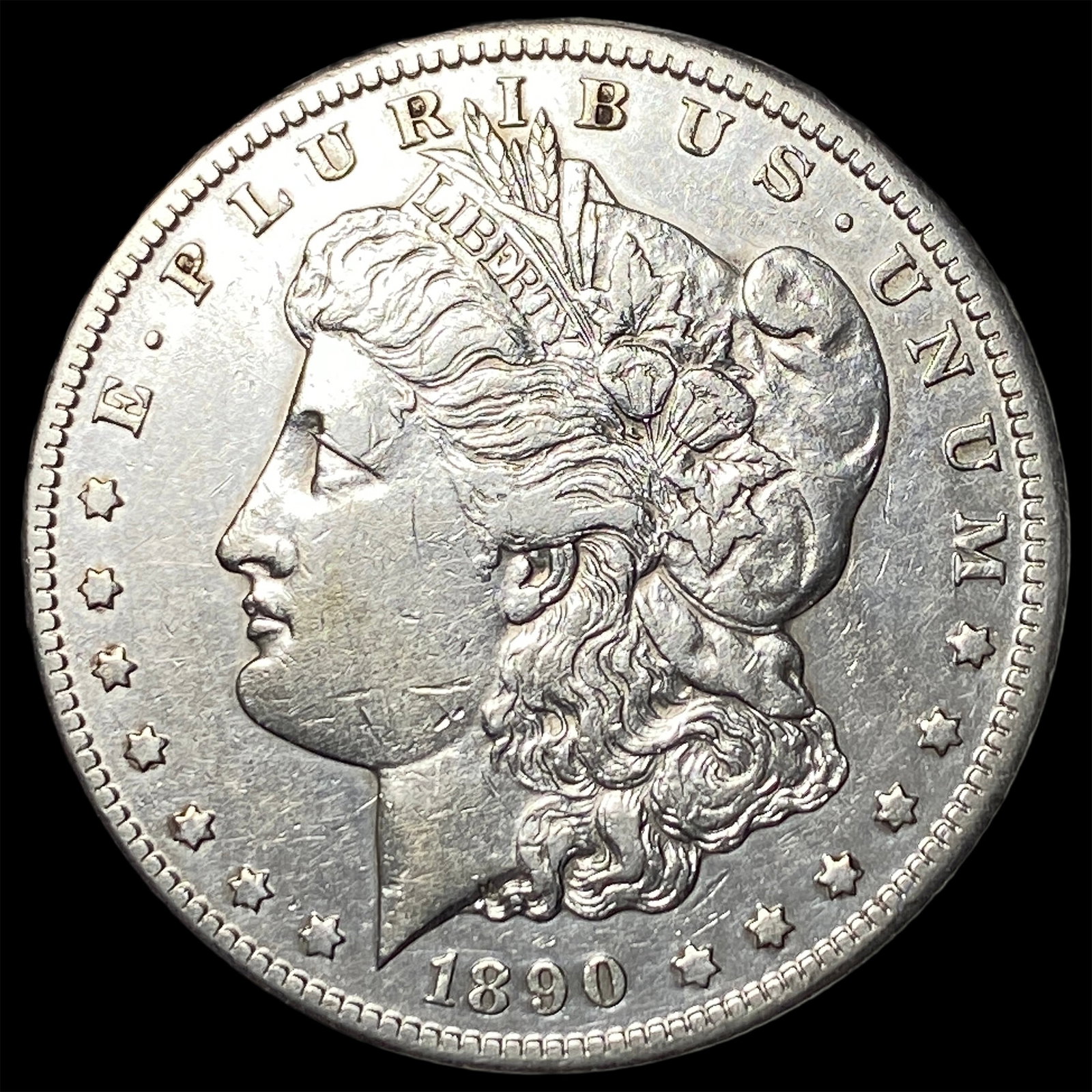 1890-CC Morgan Silver Dollar NEARLY UNCIRCULATED: 1890-CC Morgan Silver Dollar NEARLY UNCIRCULATED