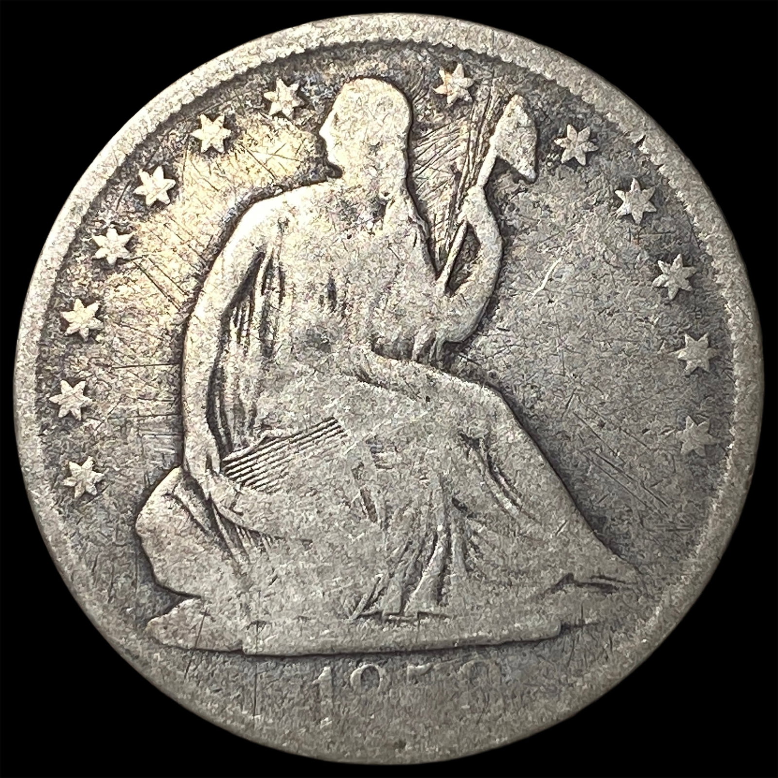 1858-O Seated Liberty Half Dollar NICELY CIRCULATED: 1858-O Seated Liberty Half Dollar NICELY CIRCULATED